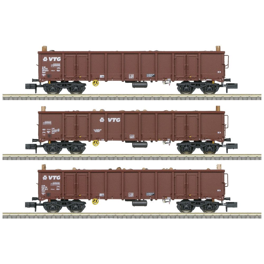 Güterwagen MiniTrix 18288 N 3er-Set Hochbordwagen Eanos der VTG, MHI