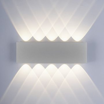 Paul Neuhaus LED Außen-Wandleuchte LED Wandleuchte Carlo in Silber pulverbeschichtet 10x 0,8W 1200lm IP54, keine Angabe, Leuchtmittel enthalten: Ja, fest verbaut, LED, warmweiss, Aussenlampe, Aussenwandleuchte, Outdoor-Leuchte