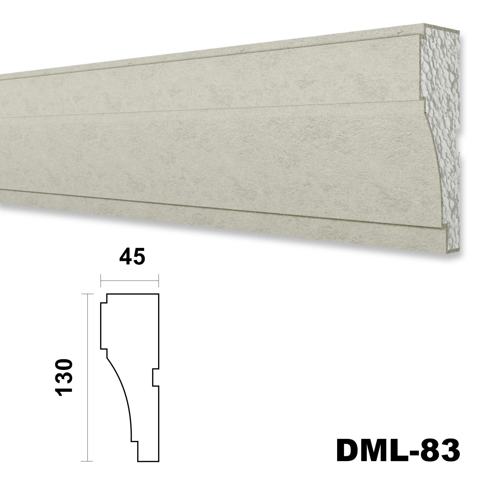 Hexim Stuckleiste DML-83, 2 Meter / günstig online kaufen