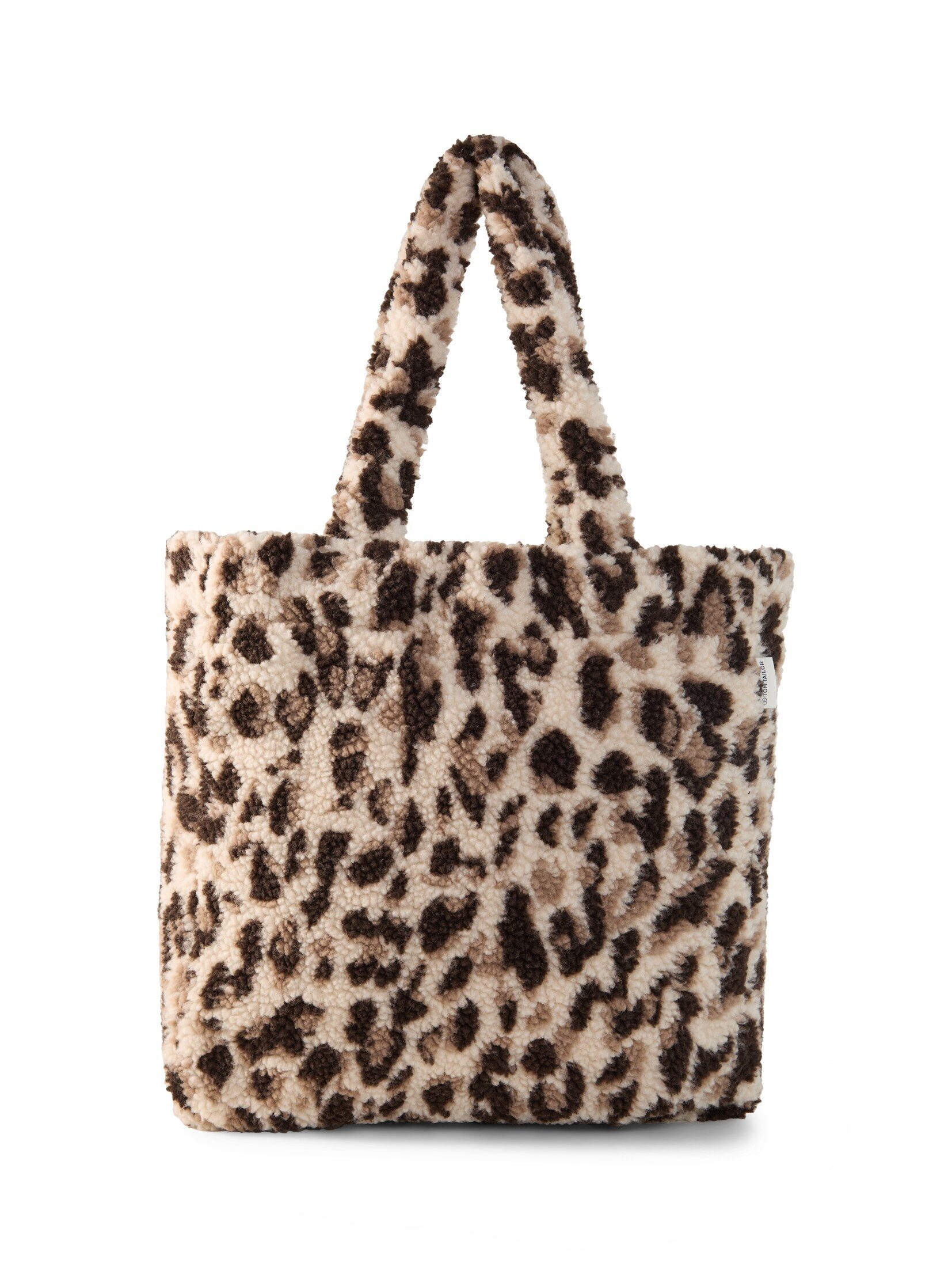 TOM TAILOR Shopper Accessoire, Teddy Tasche mit Leo-Print