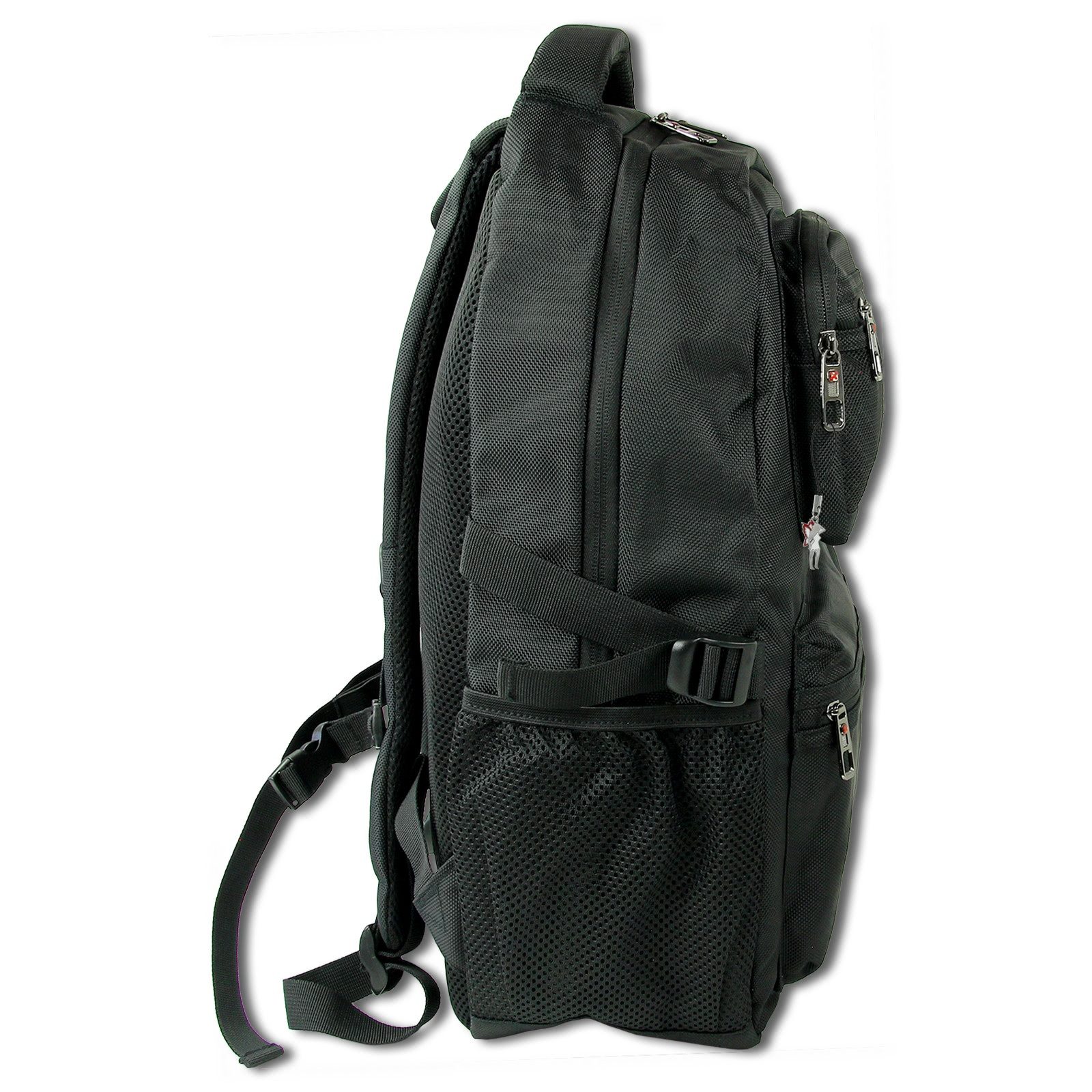 Travel N Meet Reisetasche Travel N Meet Laptoprucksack, Rucksack (Businessrucksack), Herren Business-, Freizeitrucksack Polyester, schwarz ca. 50cm hoch