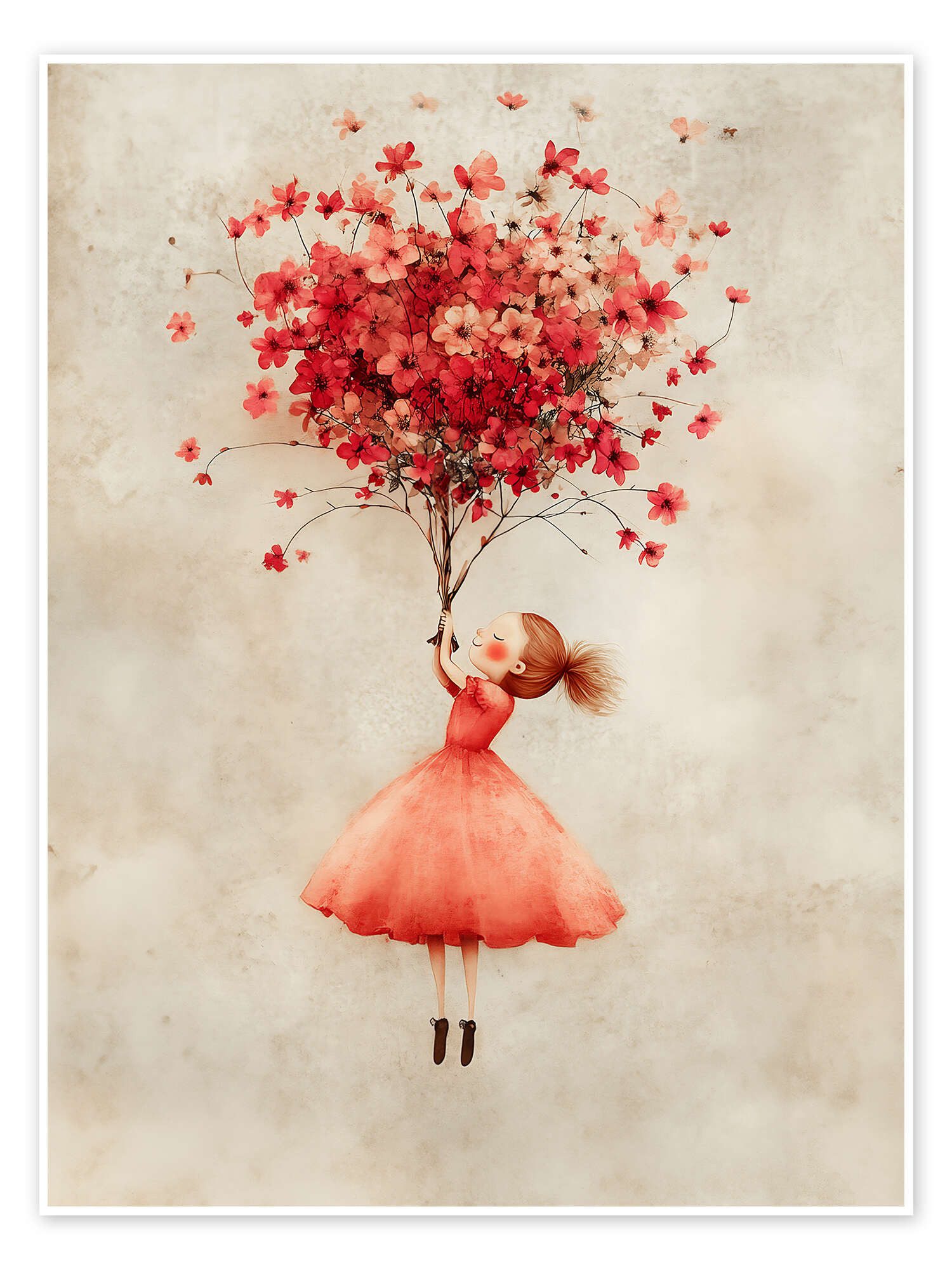 Posterlounge Poster Annika Persson, Roter Blumenstrauß, günstig online kaufen
