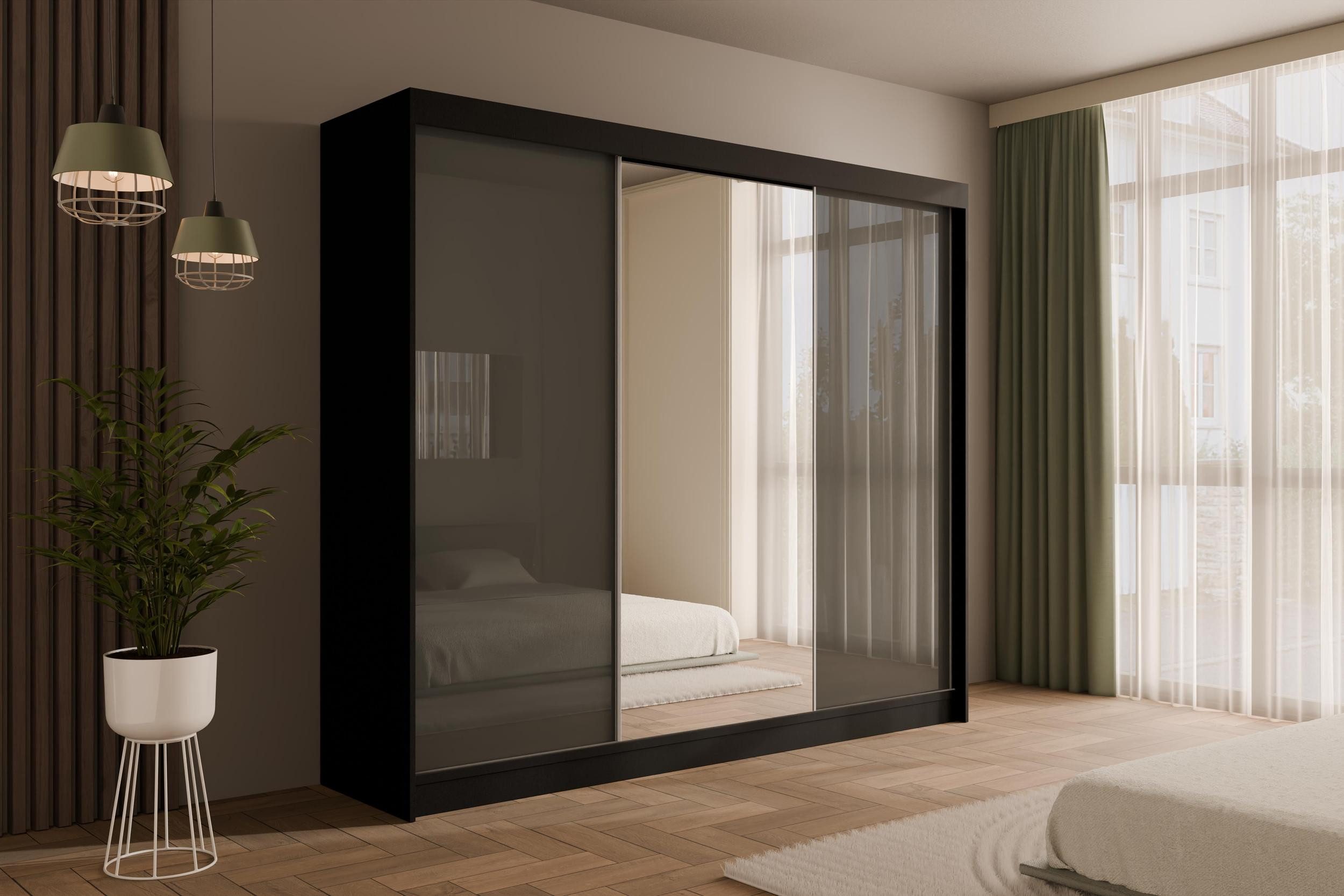 ALTDECOR Schiebetürenschrank VESLI (Kleiderschrank Garderobenschrank mit vi günstig online kaufen