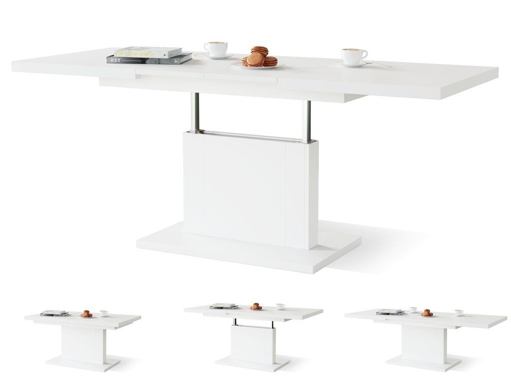 designimpex Couchtisch Design Orion stufenlos höhenverstellbar ausziehbar E günstig online kaufen