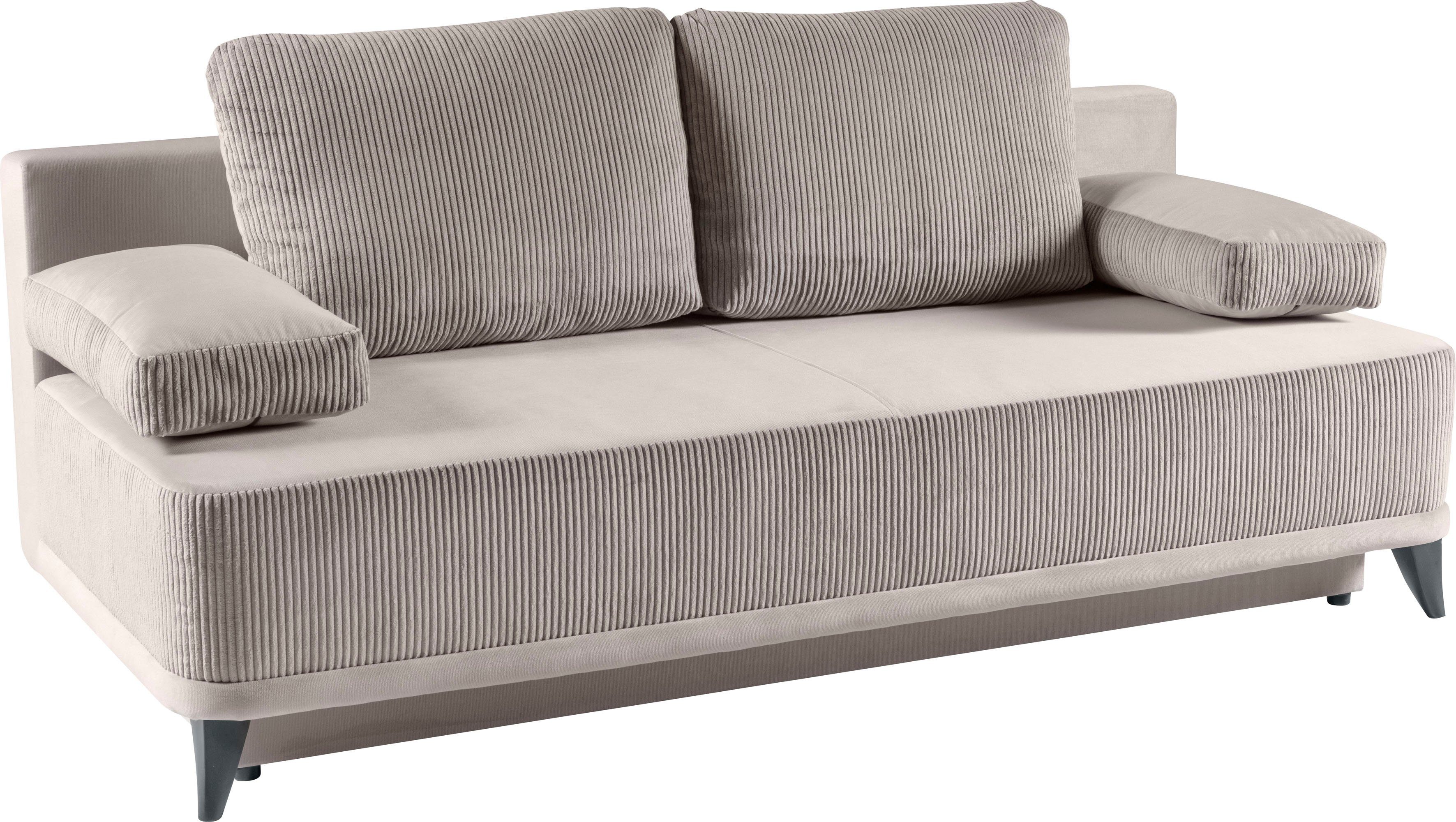 WERK2 Schlafsofa Rosso, und Sofa Beige 2-Sitzer Federkern mit | & | Beige Beige Schlafcouch Bettkasten