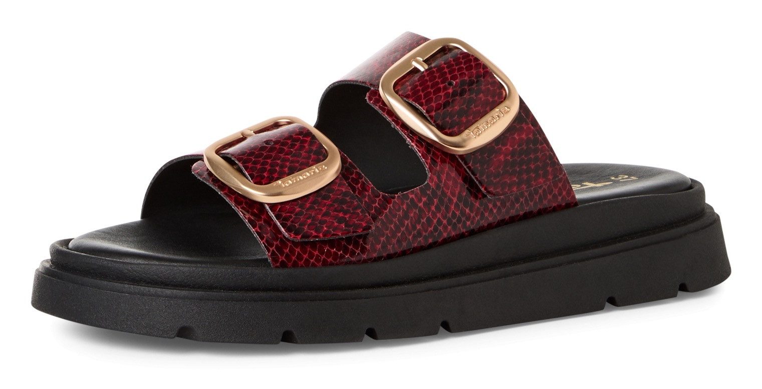 Tamaris Pantolette, Keilabsatz, Sommerschuh, Schlupfschuh, verstellbare Sch günstig online kaufen