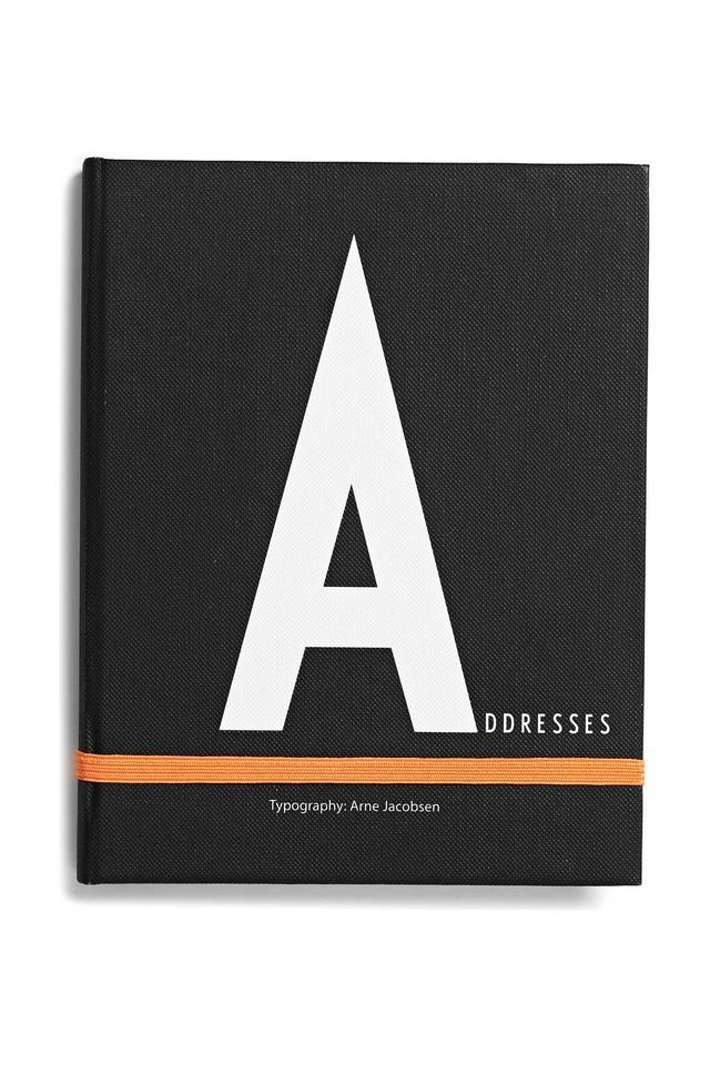 Design Letters Notizbuch Organizer Schwarz Weiß 17x13 liniert 70201000-A, Adressbuch, in Schwarz&Weiß, 17x 13cm