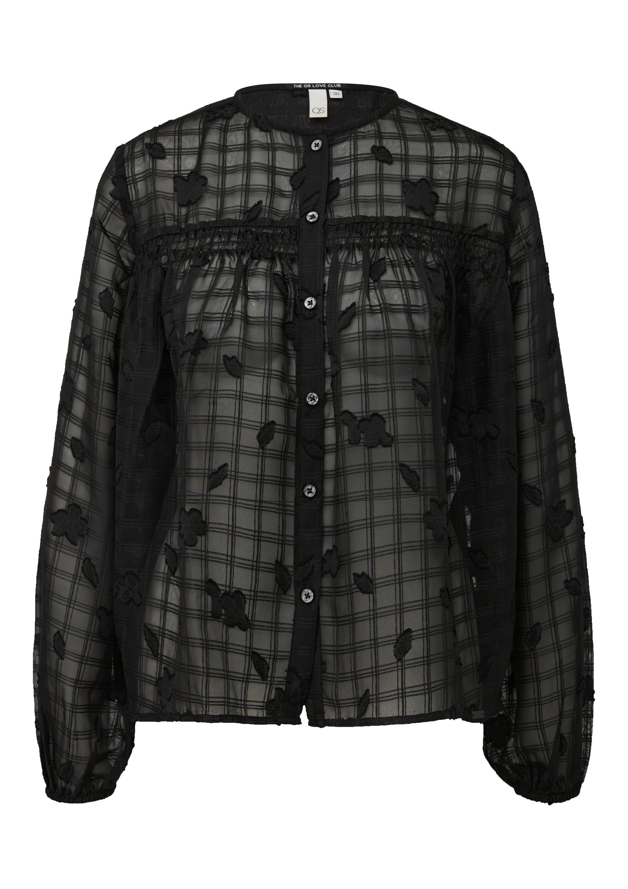 QS Langarmbluse Bluse Leicht transparente Chiffonbluse günstig online kaufen