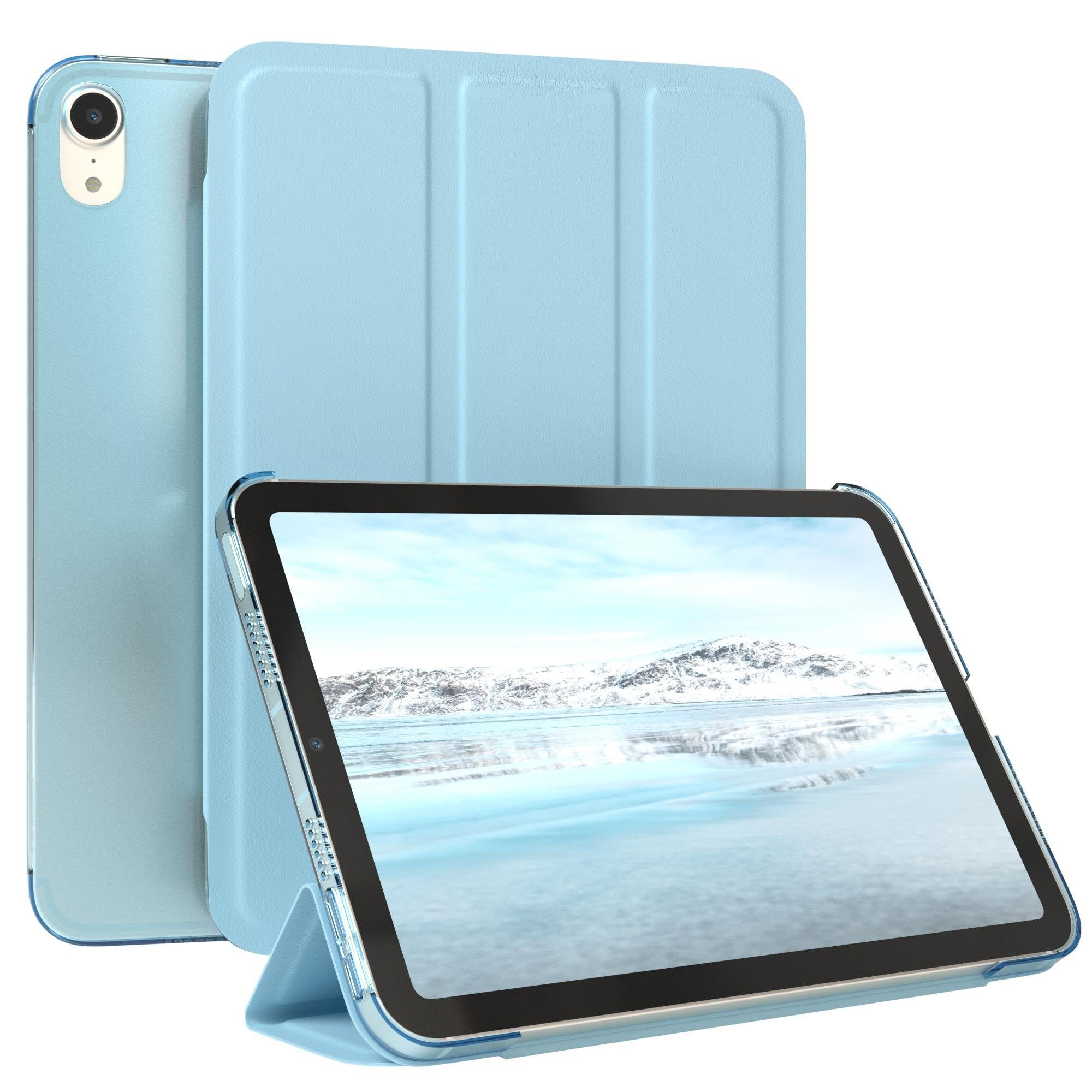 EAZY CASE Tablet-Hülle Smart Case für Apple iPad Mini 6. Gen. (2021) 8,3 Zoll, Anti-Kratz Bookcase Hülle mit Standfunktion Klapphülle Etui Hellblau