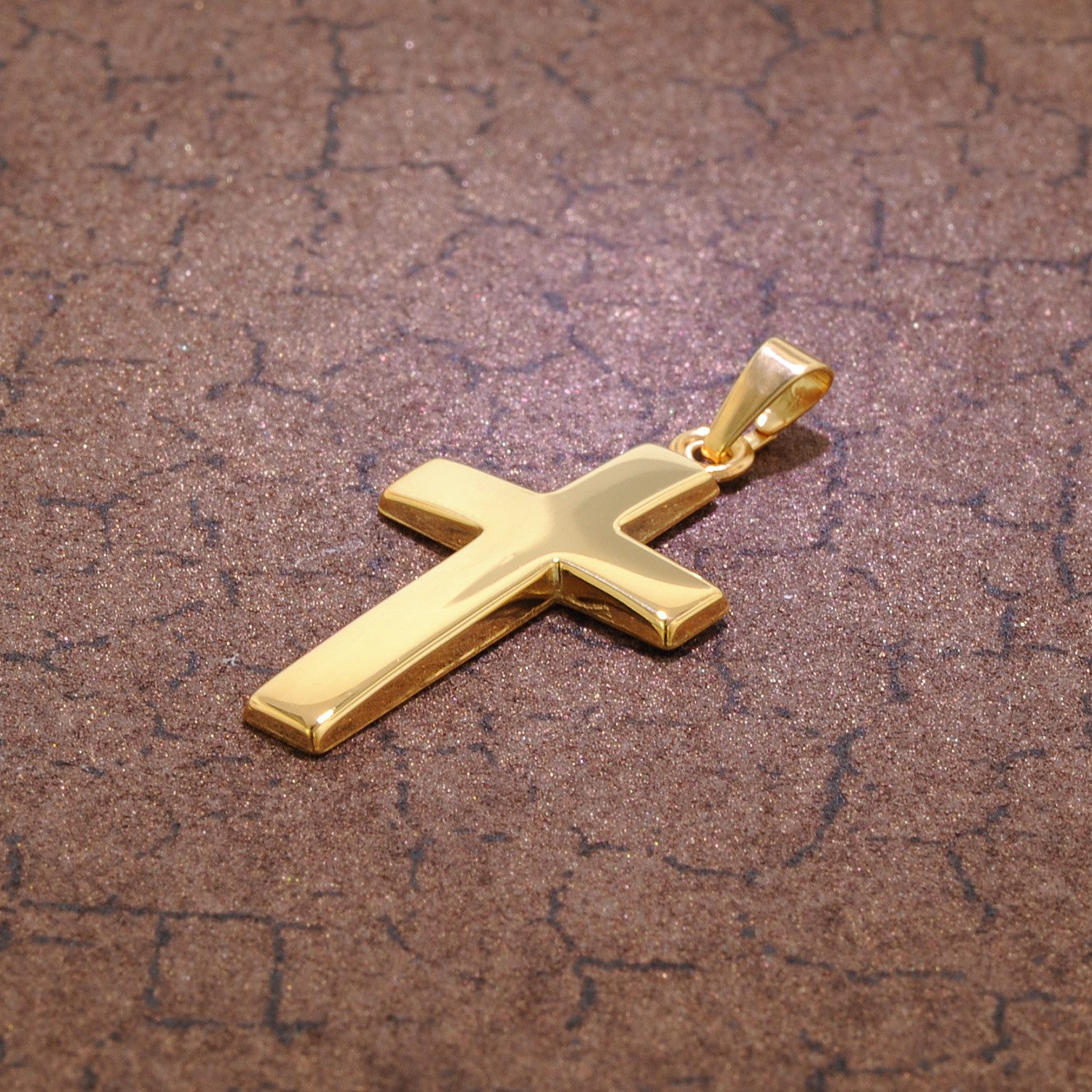 trendor Kreuzanhänger Kreuz- 26 mm Gold günstig online kaufen