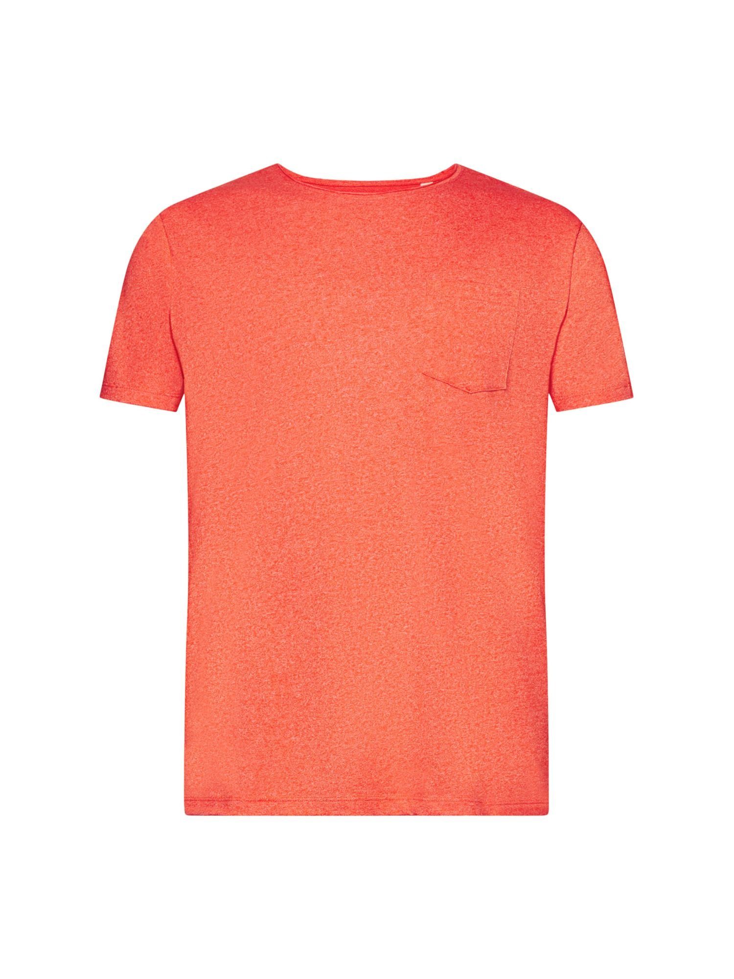 T-Shirt Recycelt: Jersey-T-Shirt Esprit (1-tlg) meliertes ORANGE by edc RED