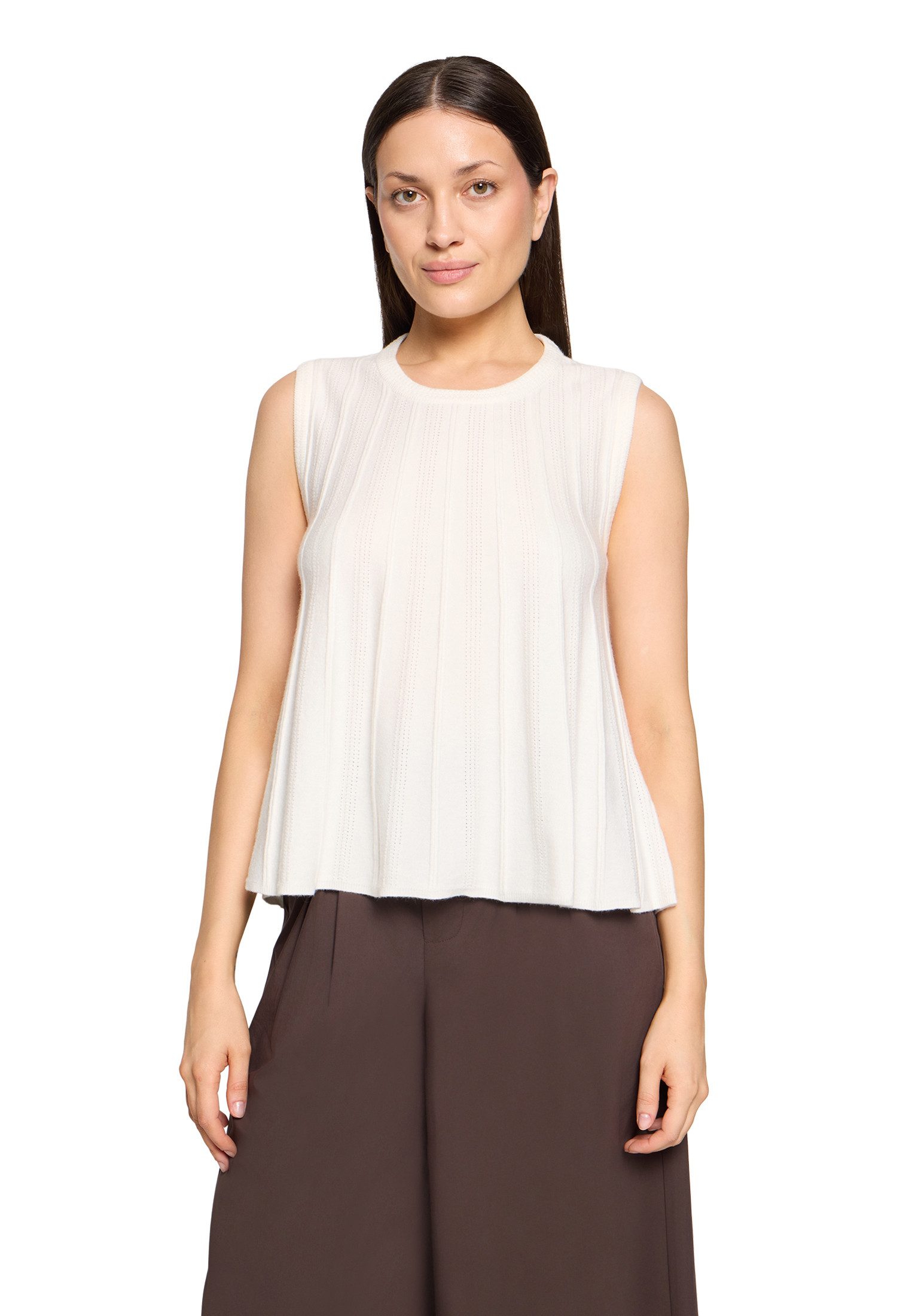 Cartoon Stricktop Damen mit Rundhalsausschnitt