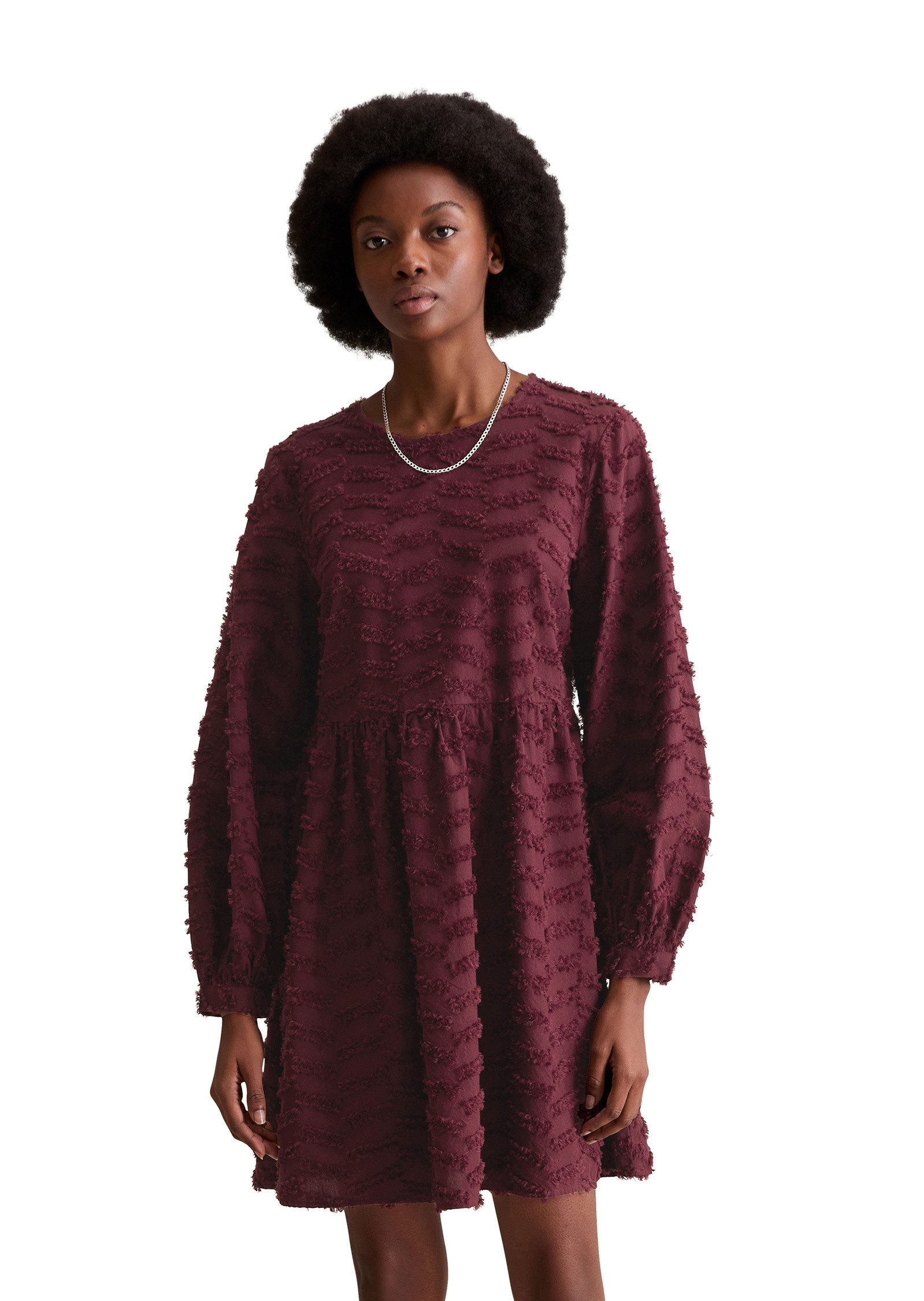 Marc O'Polo DENIM Minikleid aus Baumwoll-Fil Coupé