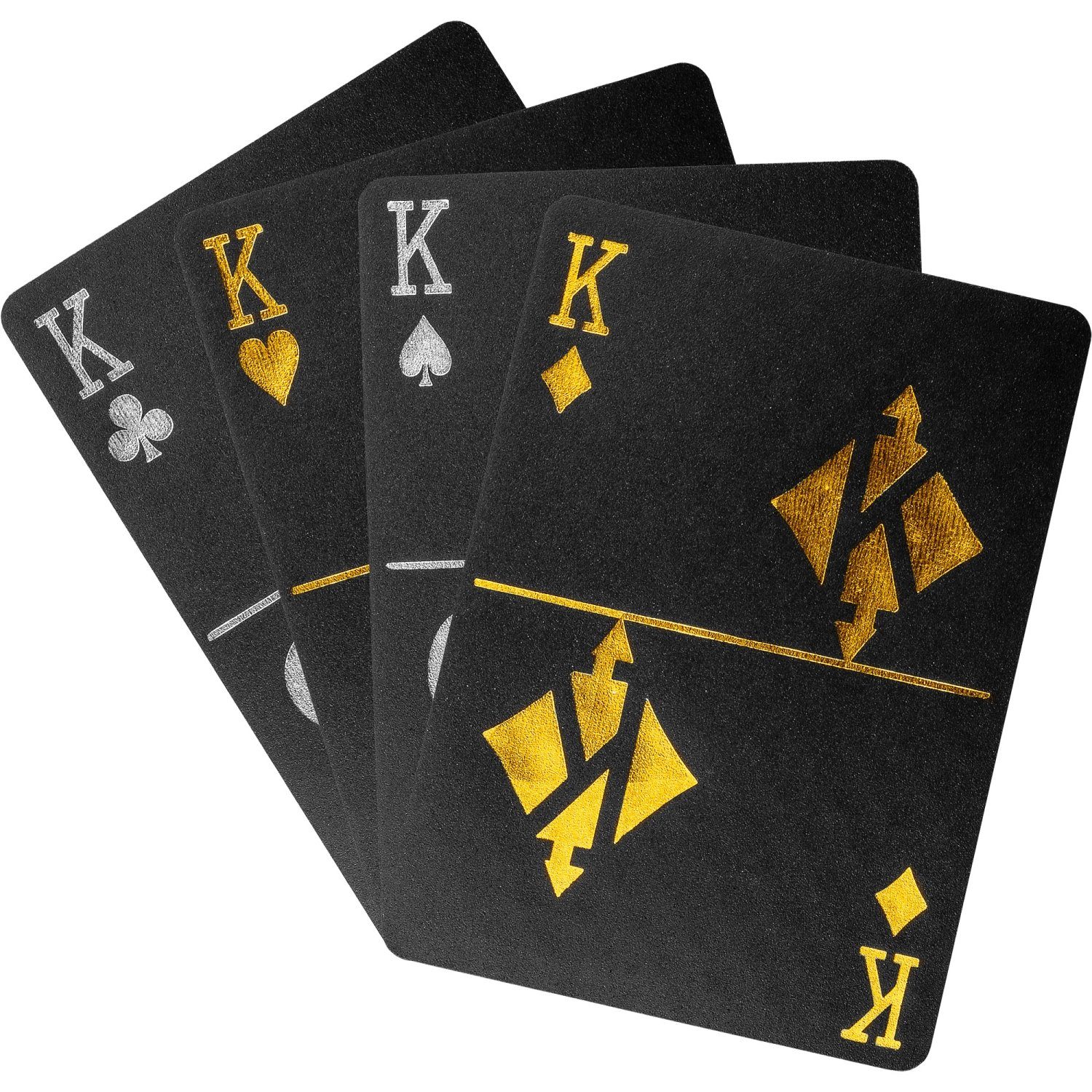 Planet® Black Games / Kunststoff, Pokerkarten Schwarz Varianten: PLANET - / aus Gold Black Poker Spielesammlung, Gold Design Silver, GAMES Plastik Spielkarten Gold