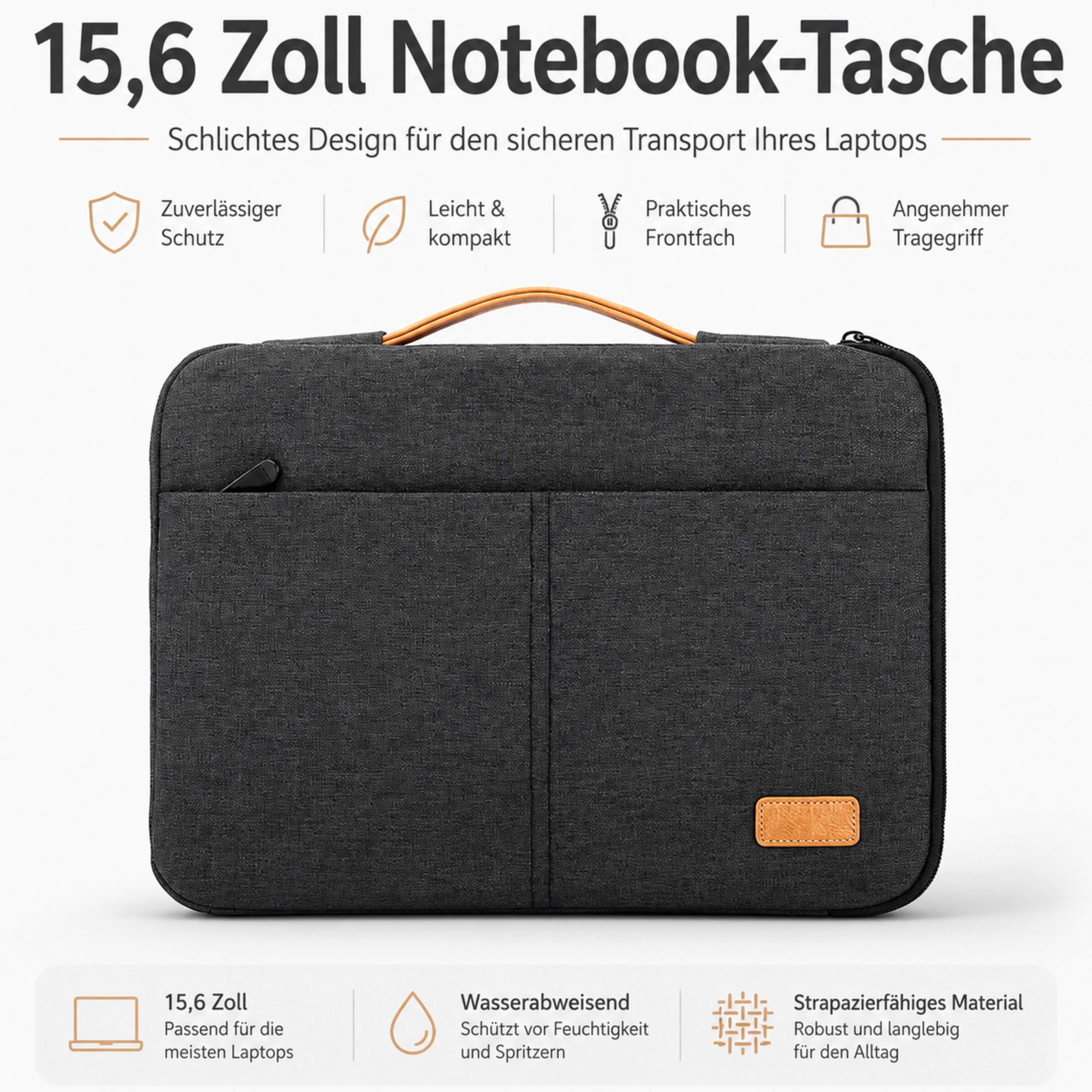 StellarLuma Laptoptasche Laptop Tasche Notebook Hülle Computer Hülle für Windows MacBook 15,3", Notebooktasche mit weichem Innenfutter für 15,6-Zoll-Notebooks