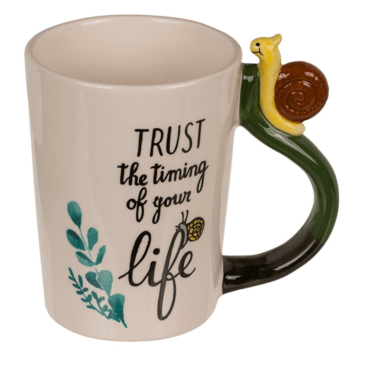 Out of the Blue Tasse Schnecke Motiv Tasse 3D Figur Trust the timing of your life