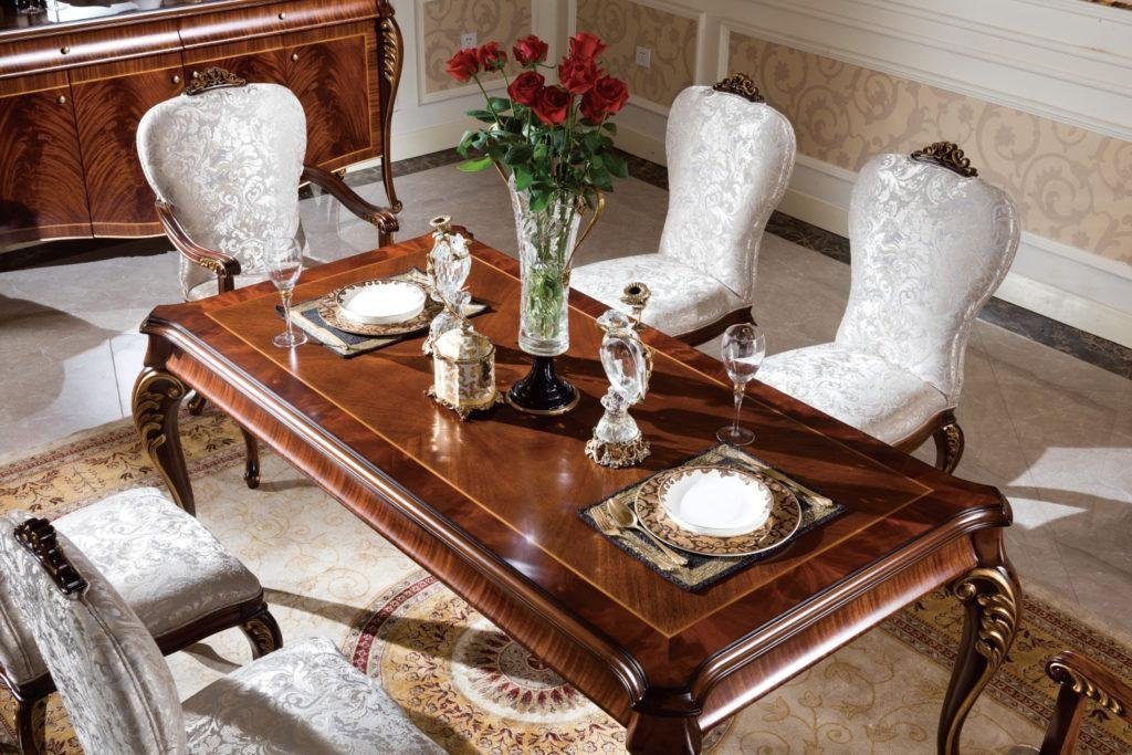 Big JVmoebel Esstisch, Antik designer Barock Tisch Holz Klassischer Tische Esszimmer