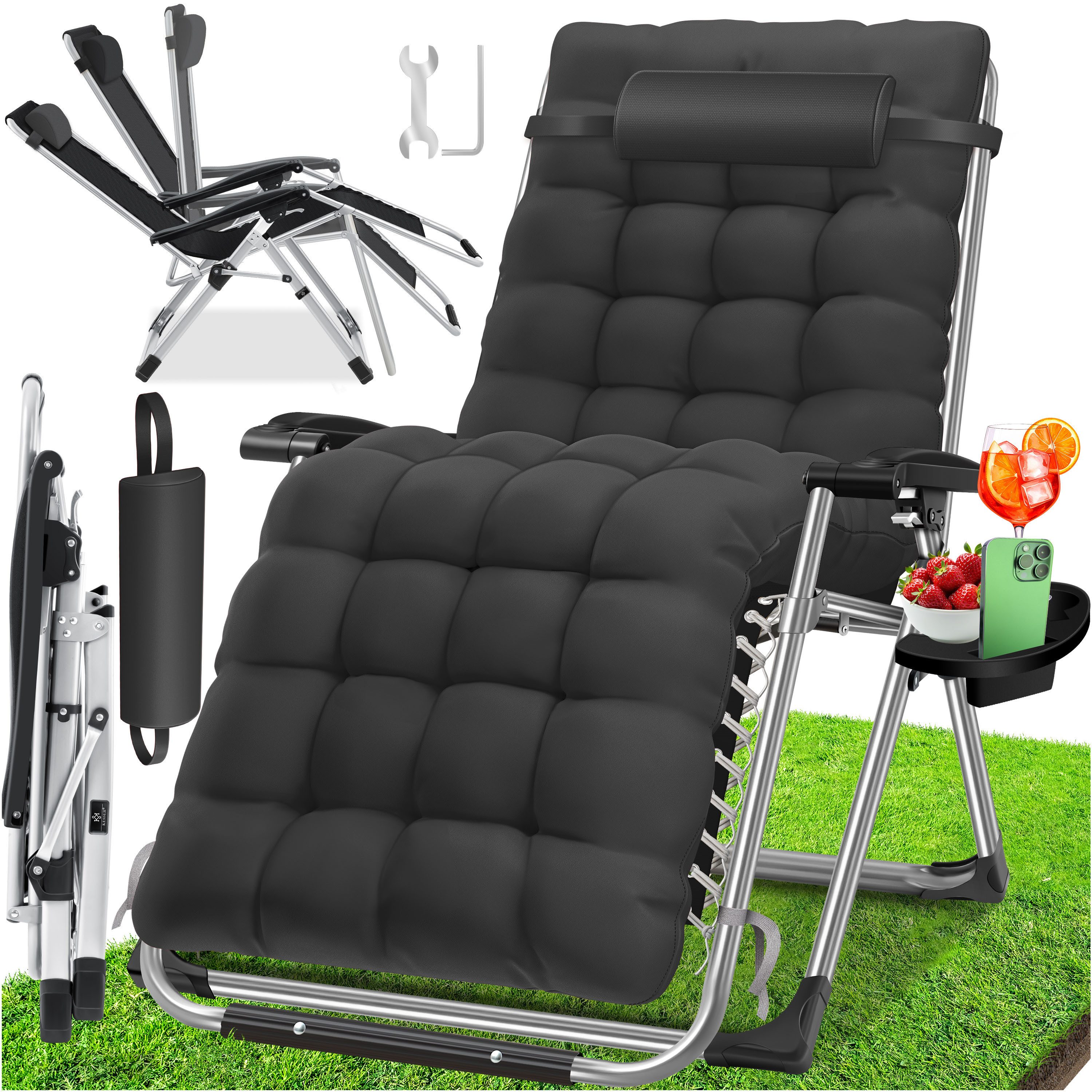 KESSER Gartenliege, Sonnenliege Liegestuhl Klappbar + günstig online kaufen