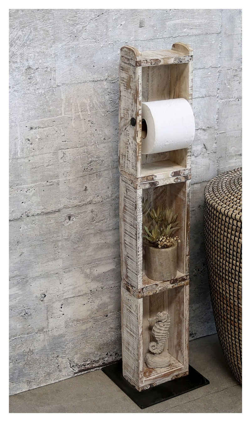 Chic Antique Toilettenpapierhalter Chic Antique - Ziegelform Toilettenpapierhalter Klorollenständer Weiß