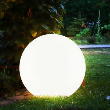 etc-shop LED Solarleuchte, LED-Leuchtmittel fest verbaut, Solarkugel für Außen Solarleuchte Kugel Garten Kugelleuchte Solar LED