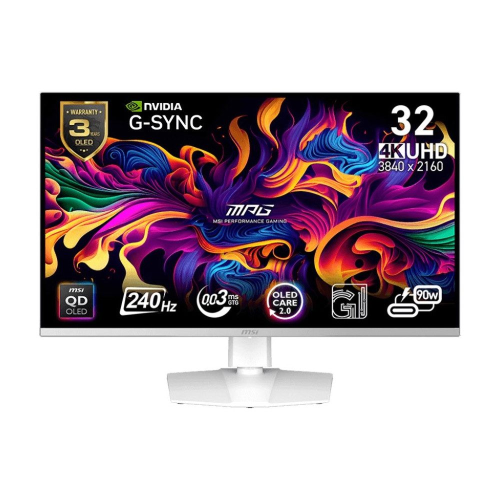 MSI MSI MPG 321URXWDE QD-OLED 32" Gaming Monitor Gaming-Monitor (Ultra HD px, Ultra HD, 0.03 ms Reaktionszeit, QD-OLED, Optimiert für eSports)