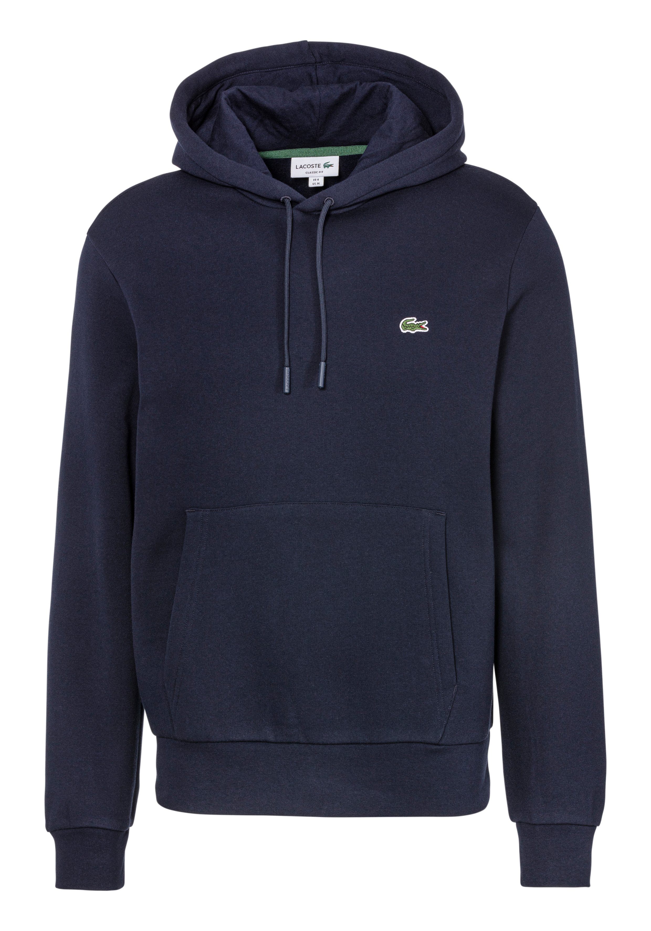 Lacoste Kapuzensweatshirt mit Lacoste Krokodil der auf Stickerei Brust navy