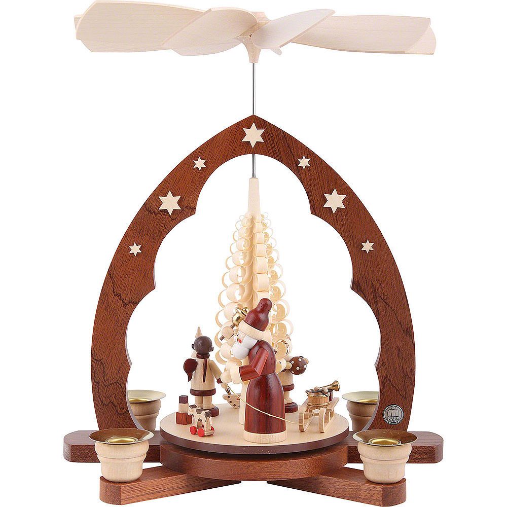 Müller Kleinkunst GmbH Seiffen Weihnachtspyramide 1-stöckige Pyramide Bescherung (30cm) von Müller Kleinkunst