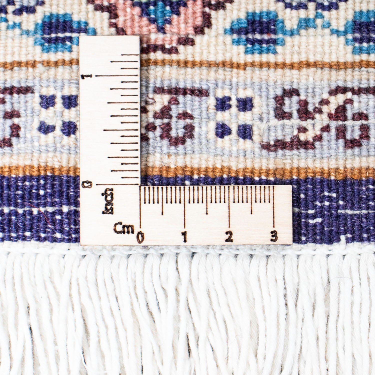 Wollteppich Moud Stark Gemustert Beige 10 mm, rechteckig, morgenland, 150 Zertifikat mit Höhe: 198 cm, x Unikat