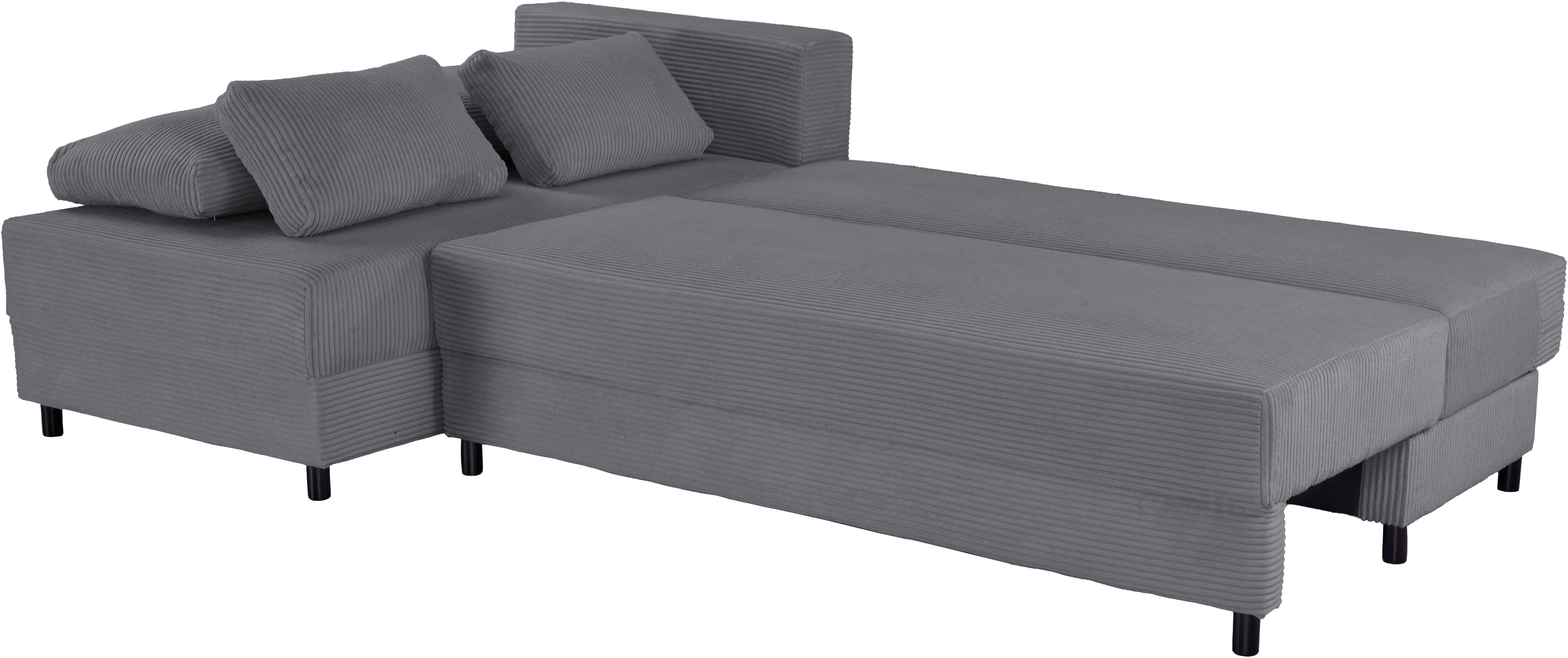 OTTO home Schlafsofa ONNIKO Ecksofa L-Form Cord, Breite: 240 cm, softer Cord-Bezug, mit Bettfunktion & Bettkasten (Liegefläche 120/240 cm) – Bild 4 von 5