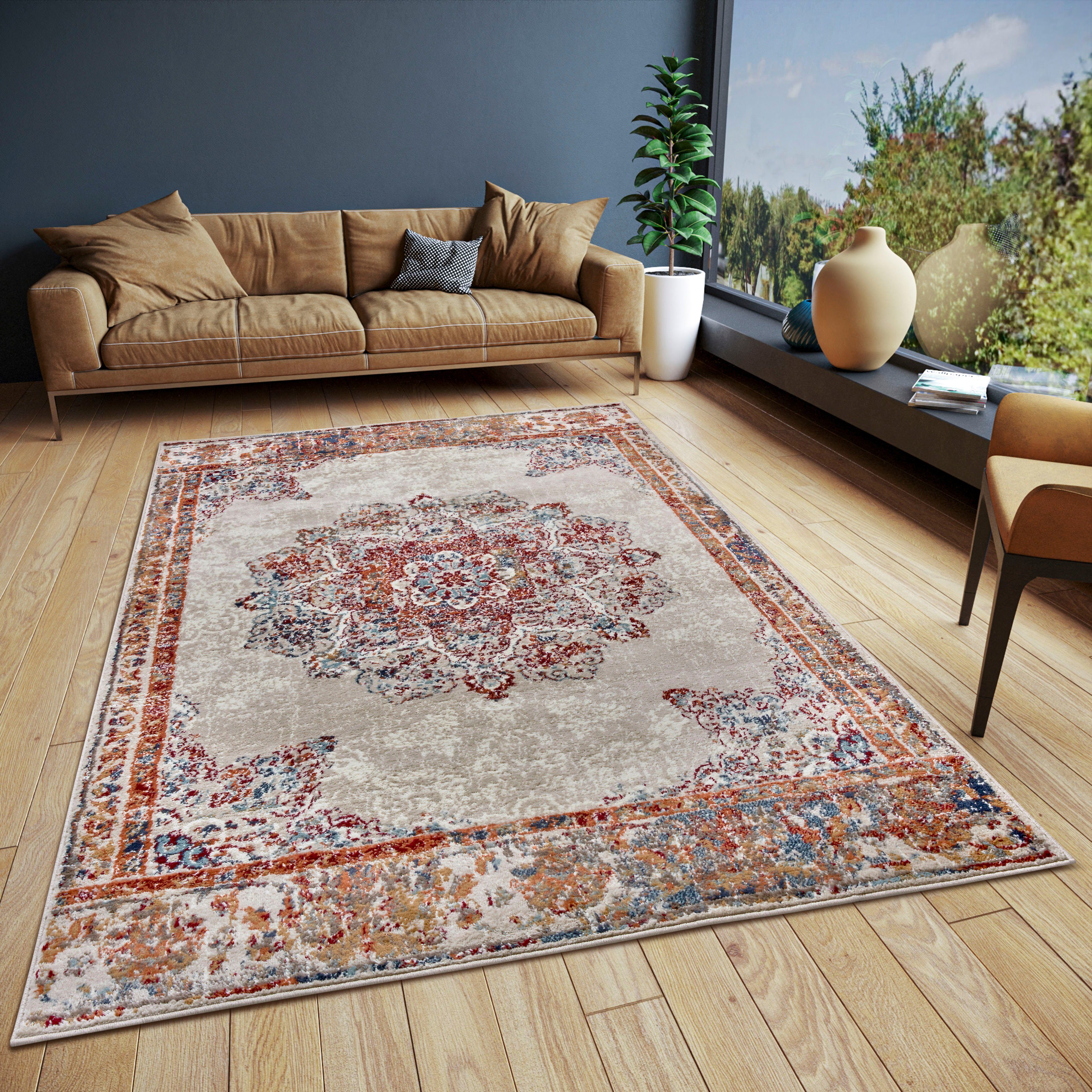 HANSE Home Teppich Maderno, rechteckig, Höhe: 8 mm, Läufer, Orientalisch, Kurzflor, Wohnzimmer, Schlafzimmer, Esszimmer
