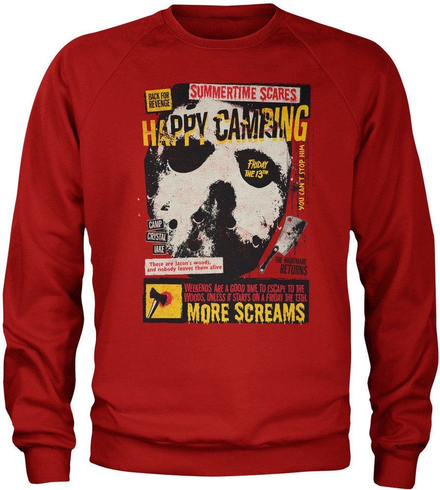 Friday the 13th Rundhalspullover Friday The 13th - Happy Camping Sweatshirt
