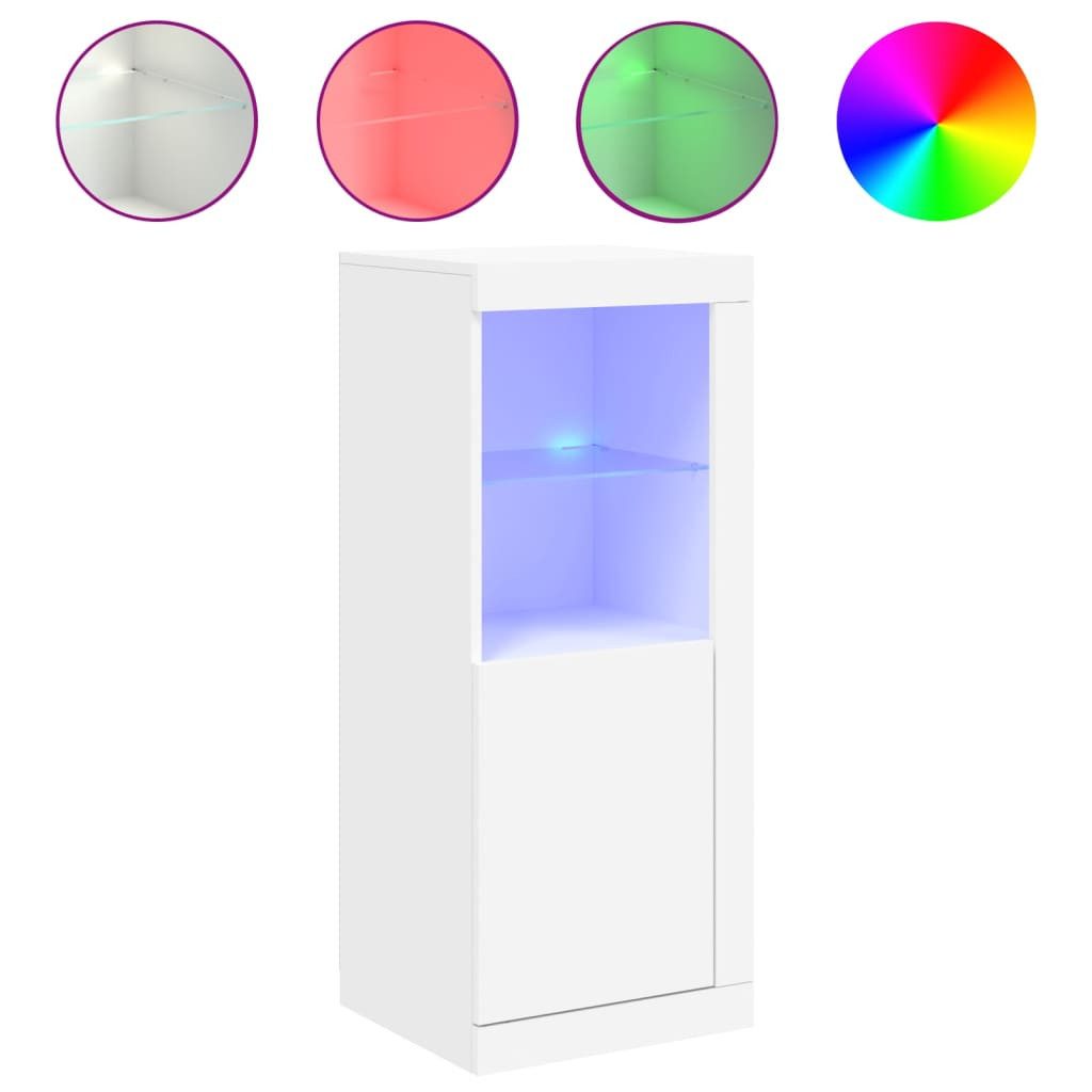 vidaXL Sideboard Sideboard mit LED-Beleuchtung Weiß günstig online kaufen
