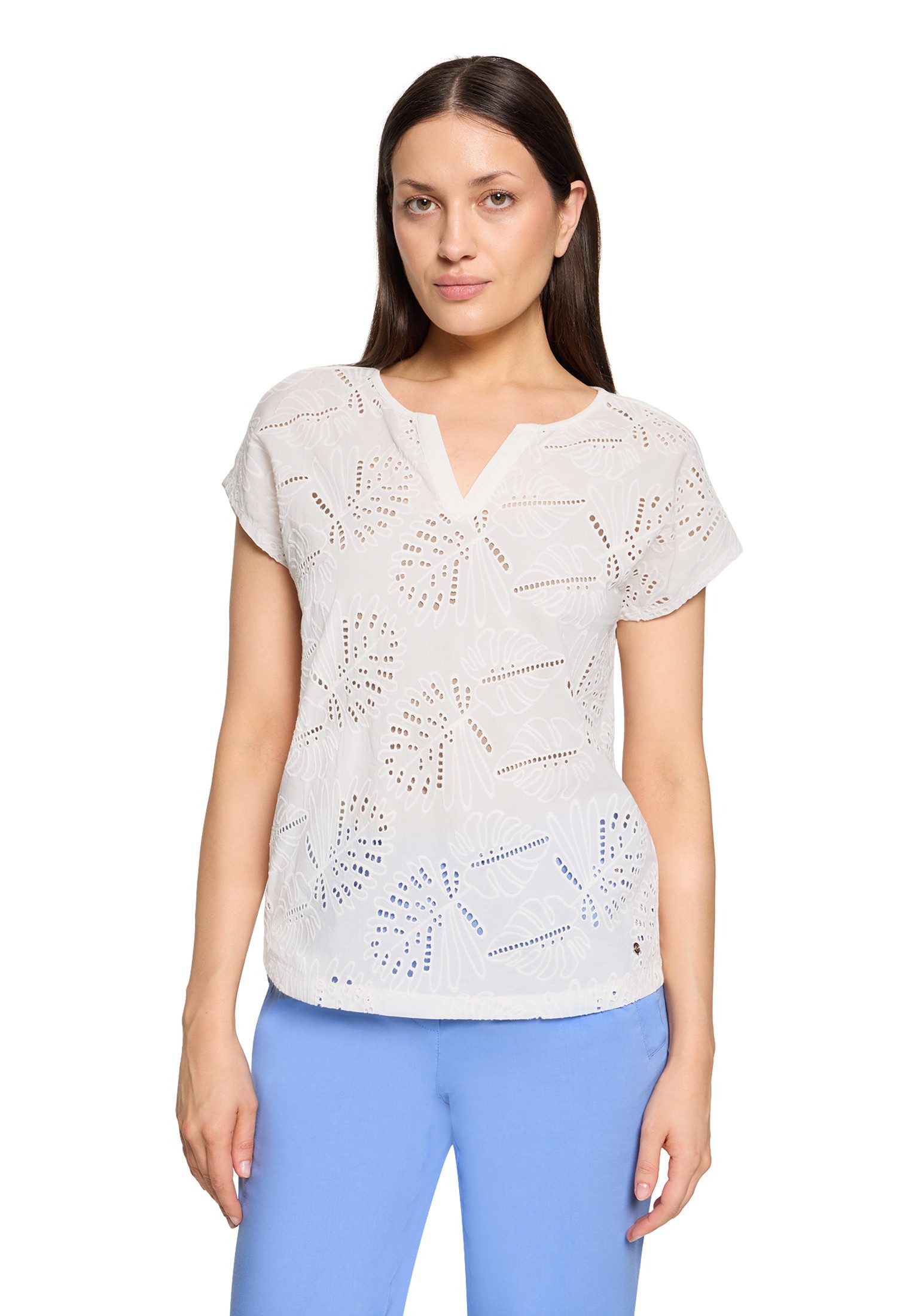 Betty&Co Kurzarmshirt Damen mit V-Ausschnitt (1-tlg)