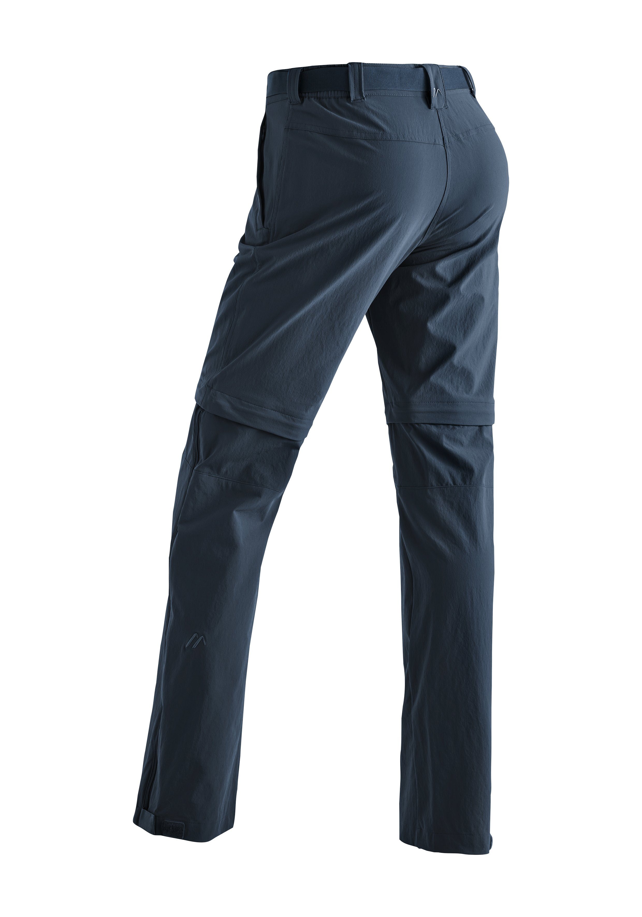 Maier Sports Funktionshose Outdoor-Hose jeansblau atmungsaktive Damen zipp-off Nata Wanderhose