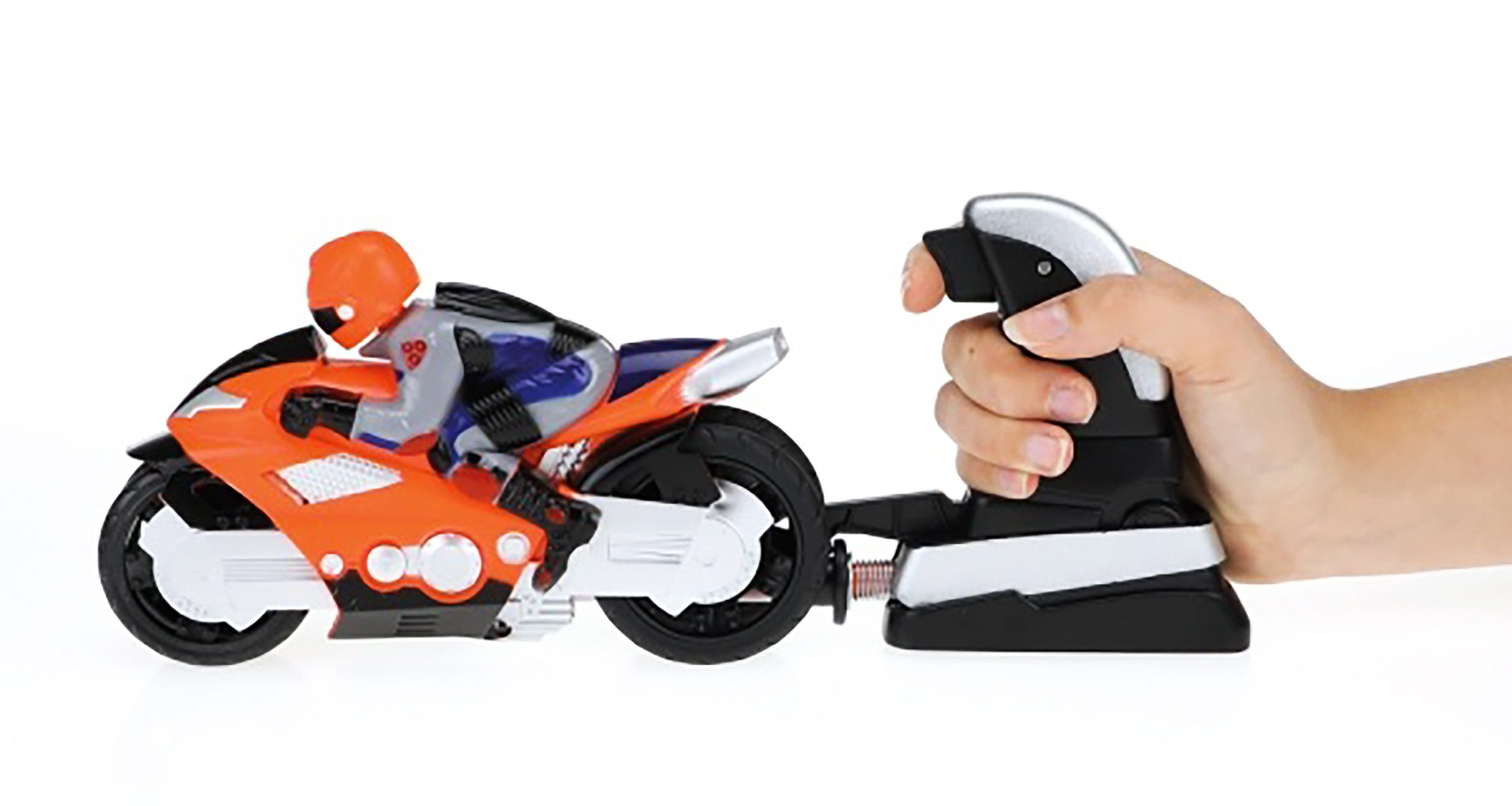 Toi-Toys Spielzeug-Motorrad SPIELZEUGMOTORRAD mit Fahrer und Abschuss bis zu 10 Meter 50 (Orange), Turbo Racers Shooter Spielzeug Motorrad Rennmotorrad