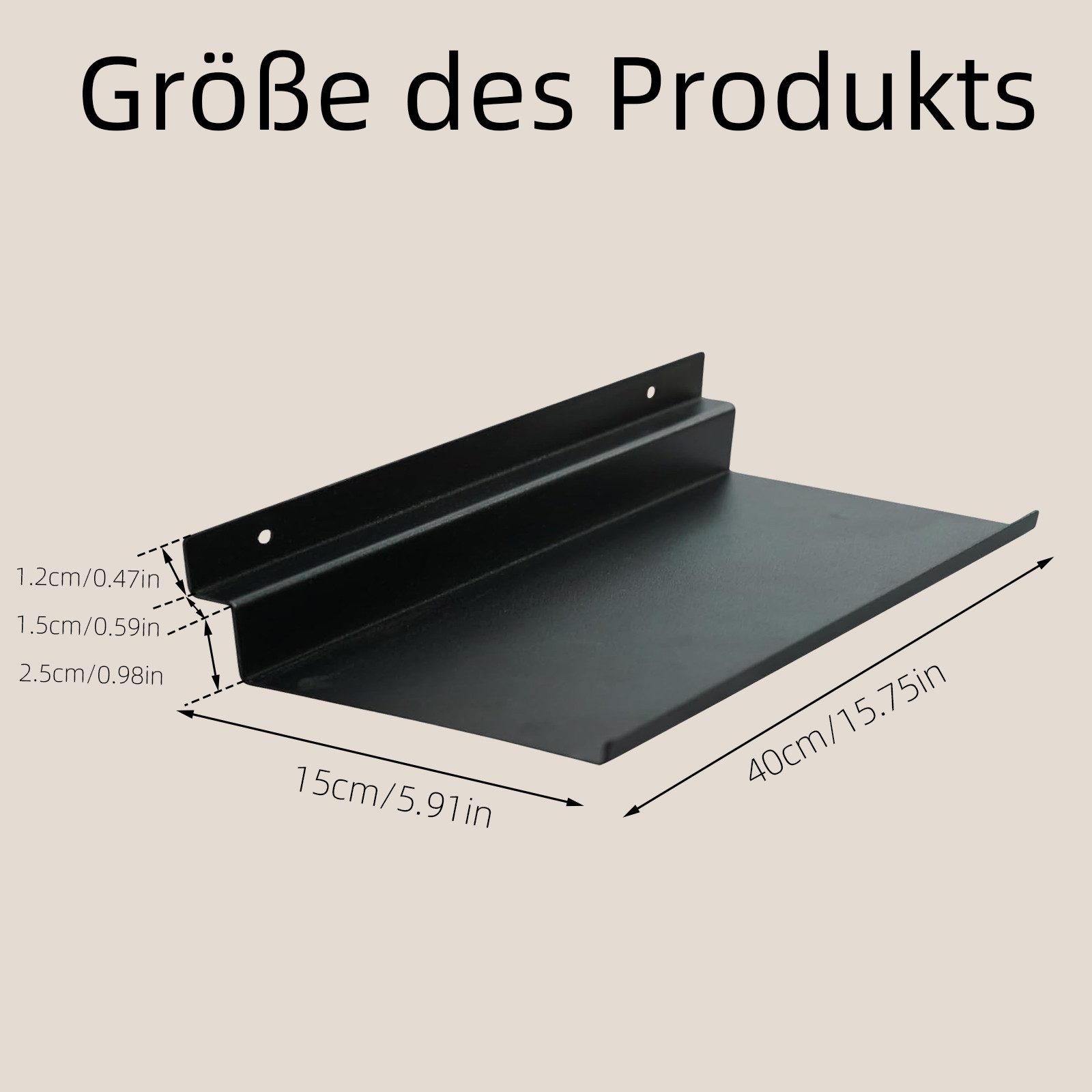 TWSOUL Deko-Wandregal Regal für Akustikpaneele, Schwarz Metall Mehrere Größ günstig online kaufen