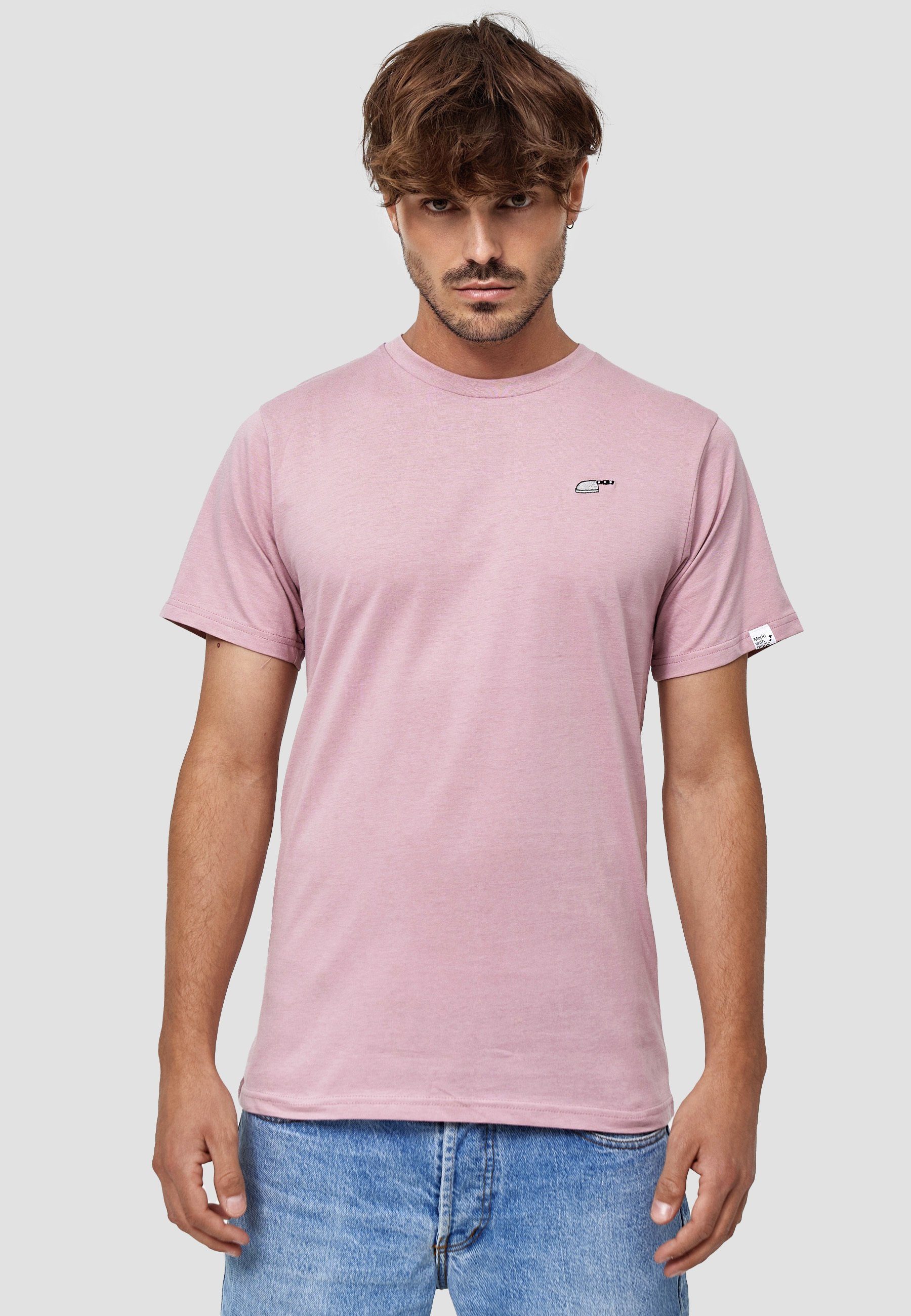 MIKON T-Shirt Messer GOTS zertifizierte Bio-Baumwolle Pink