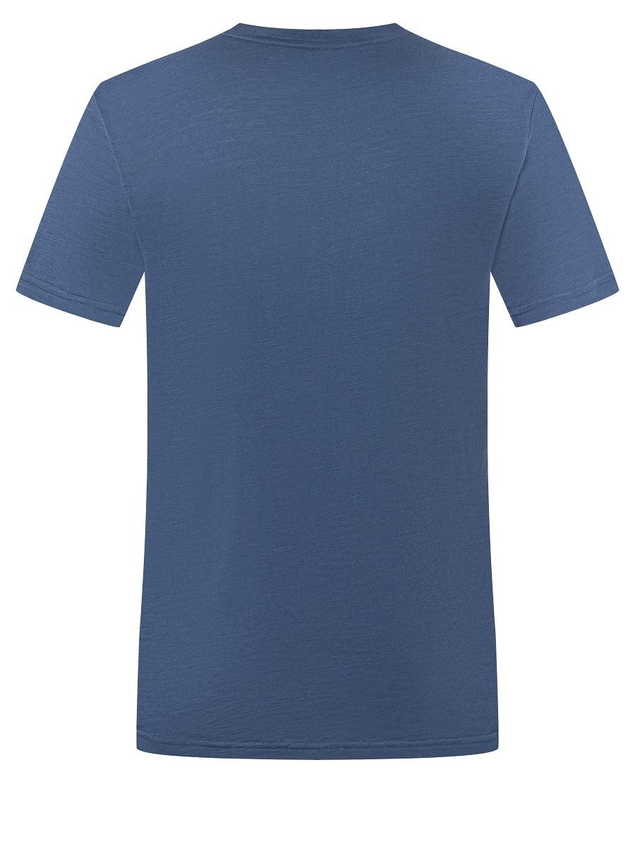 Night Blue/Various funktioneller Merino M Shadow SUPER.NATURAL T-Shirt TEE Merino-Materialmix Print-Shirt SCIATORE