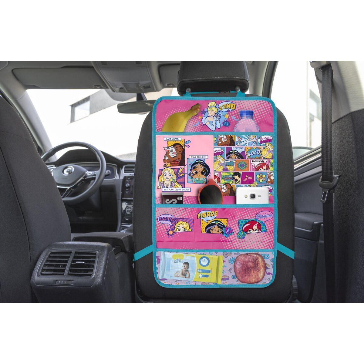 Disney Rücksitzorganizer Disney Princess 2-in-1 Auto-Organizer Ideal für Kinderwagen Autositze