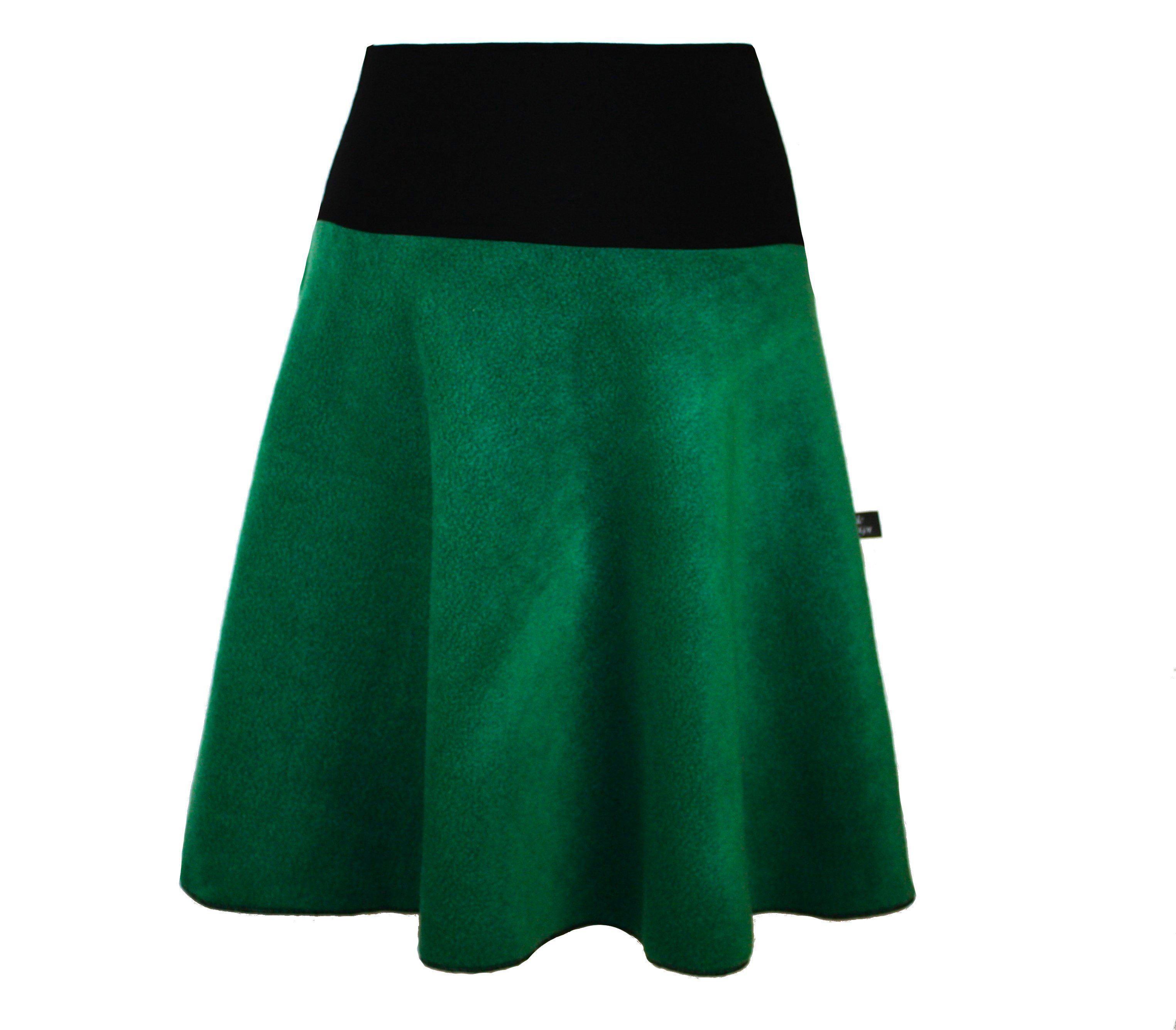 dunkle design A-Linien-Rock Fleece 57cm elastischer günstig online kaufen
