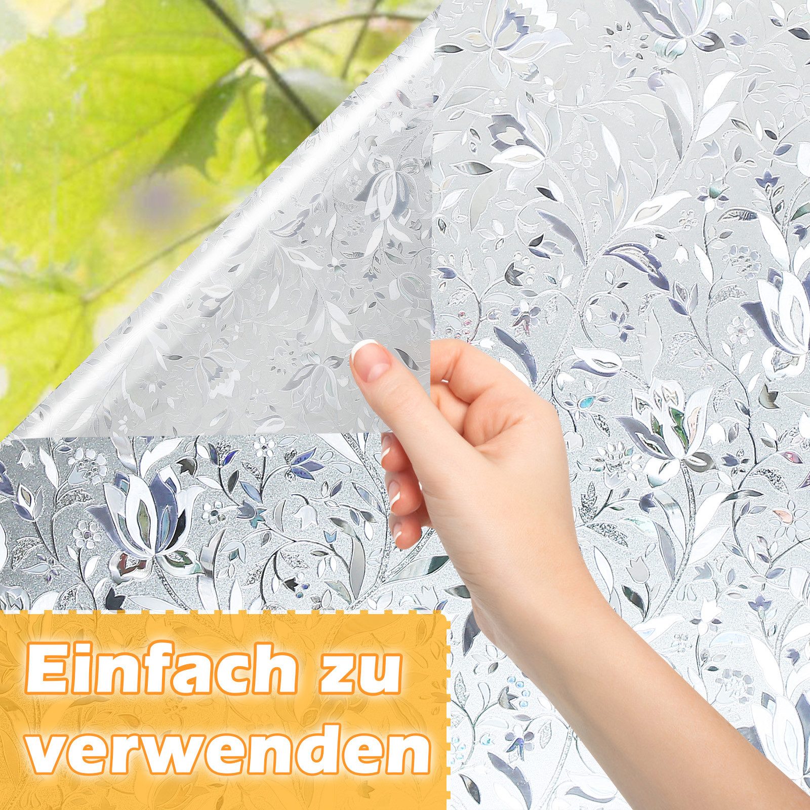 Clanmacy Fensterfolie Fensterfolie Milchglasfolie Sichtschutzfolie Selbstkl günstig online kaufen
