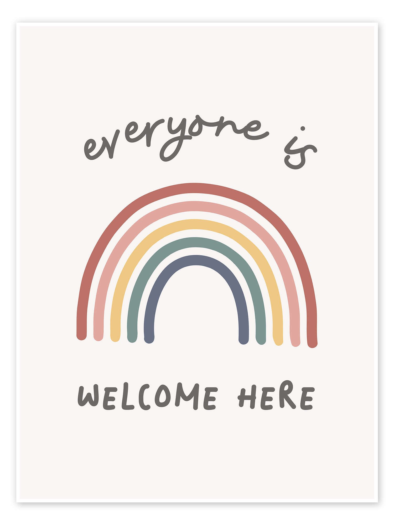 Posterlounge Wandbild Everyone Is Welcome Here, KsanaKalpa, erhältlich als Poster, Leinwandbild, Wandsticker oder Acrylglasbild