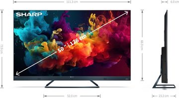 Sharp 4T-C50FQx LED-Fernseher (126 cm/50 Zoll, 4K Ultra HD, Google TV, Quantum Dot, QLED, Dolby Atmos, Dolby Vision, HDMI 2.1 mit eARC)