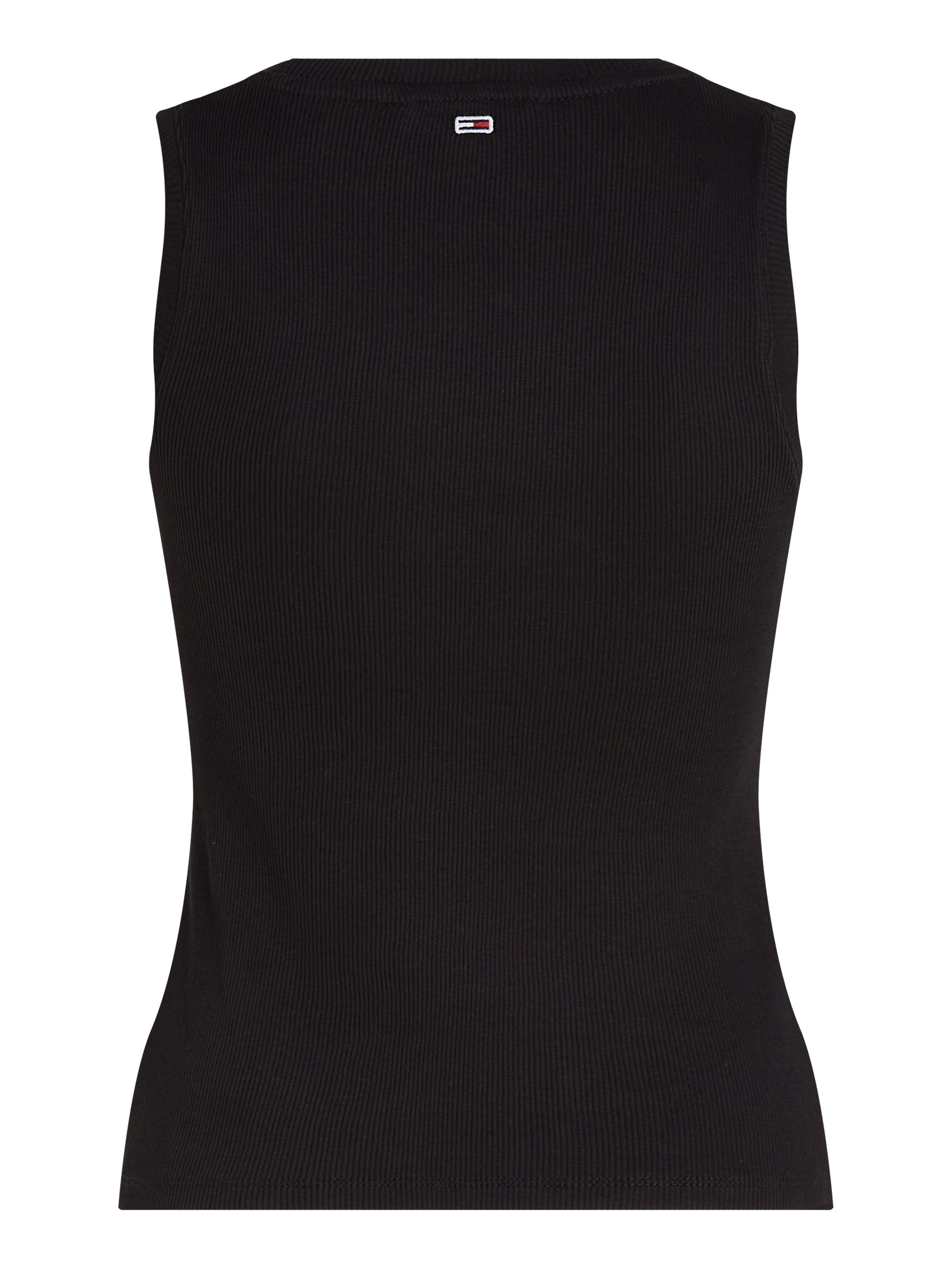 Tommy Jeans Tanktop TJW SLIM SCRIPT RIB TANK TOP mit Logostickerei