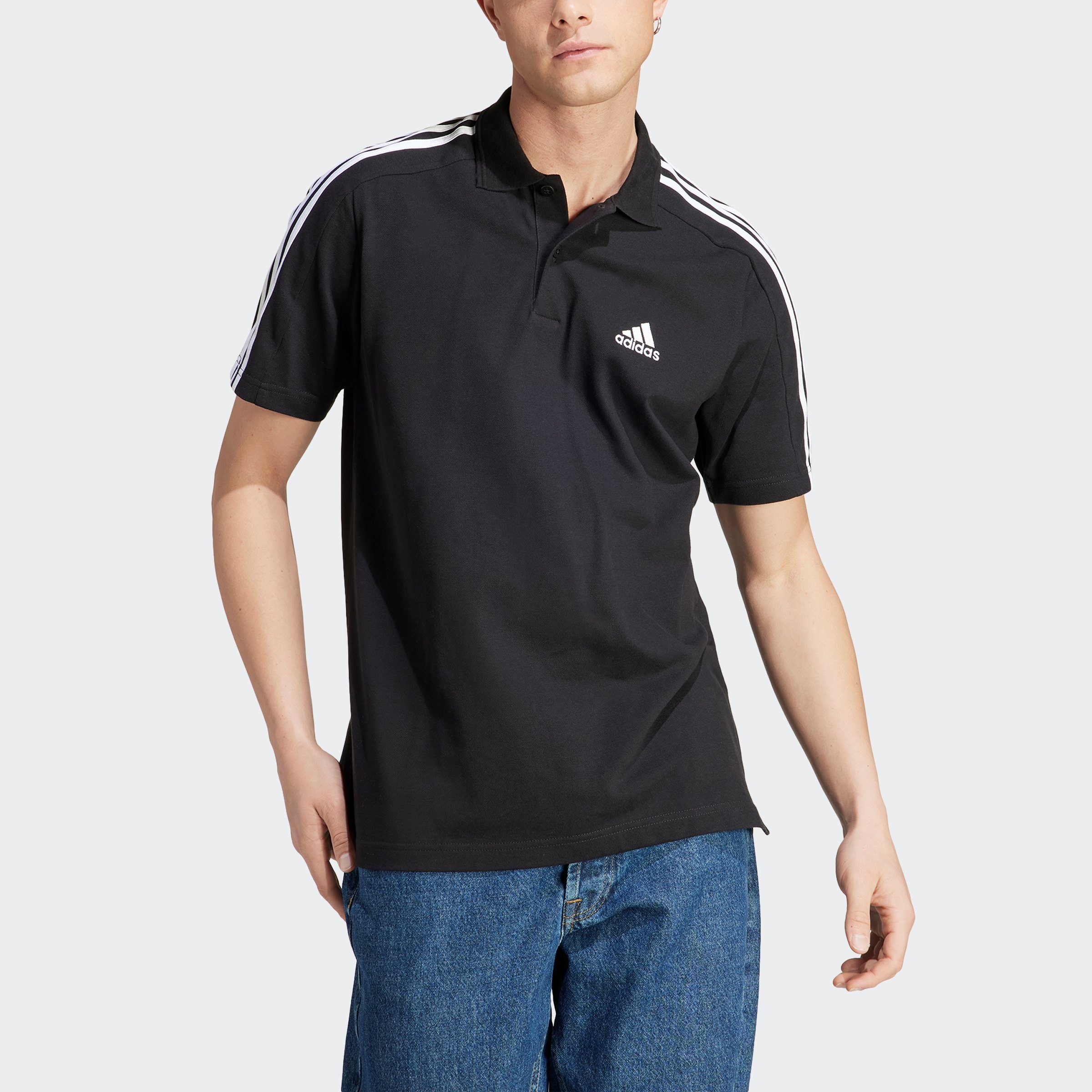 adidas Sportswear Poloshirt M 3S PQ PS Black / White