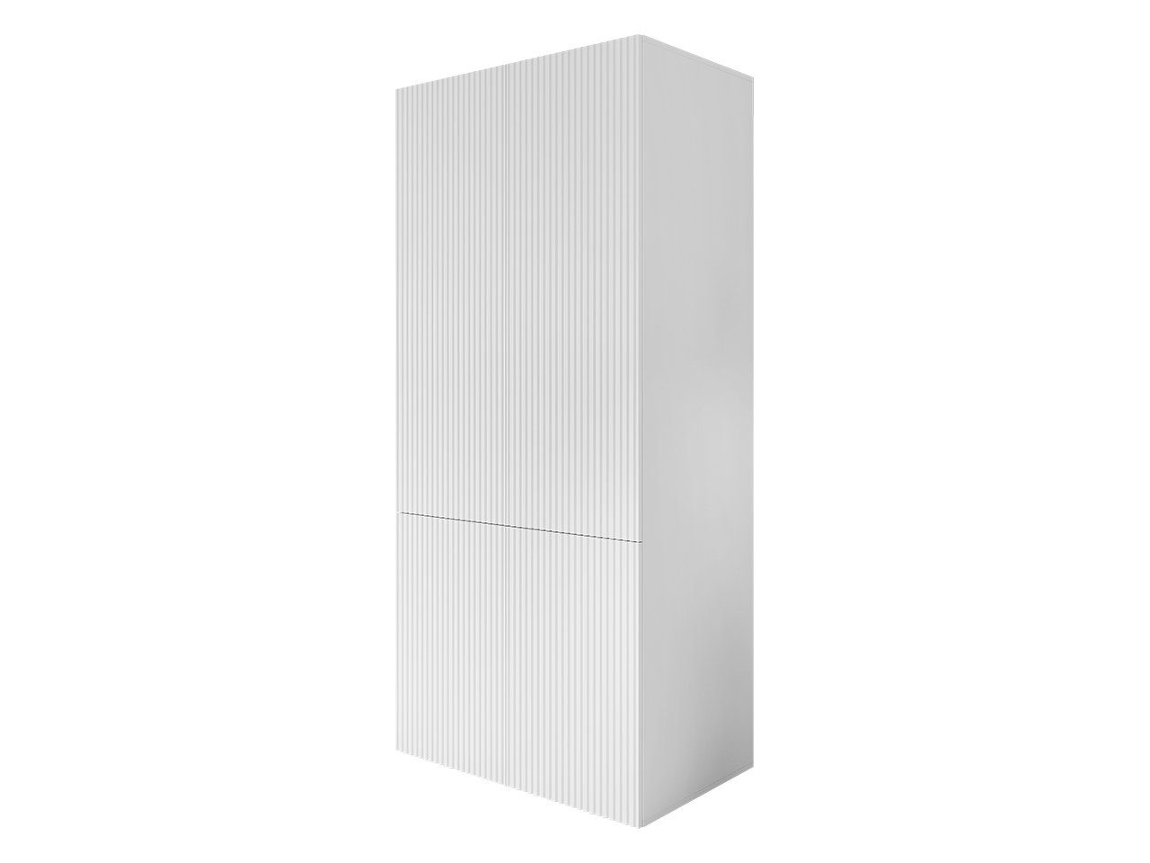 MIRJAN24 Kleiderschrank Pafos 90 1D (mit 4-Drehtüren) Griffloses Öffnungssystem push to open