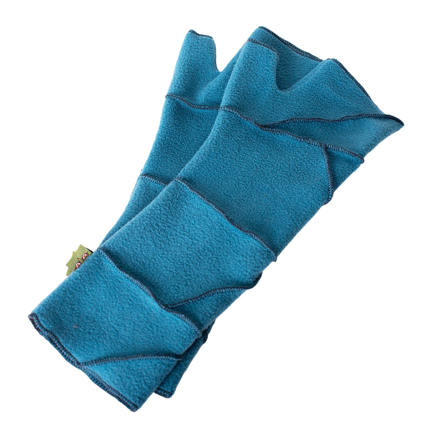 Vishes Armstulpen Warme Patchwork Fleece Handstulpen mit farblich abgesetzten Nähten Alternative Bekleidung, Ethno, Hippie, Retro Style