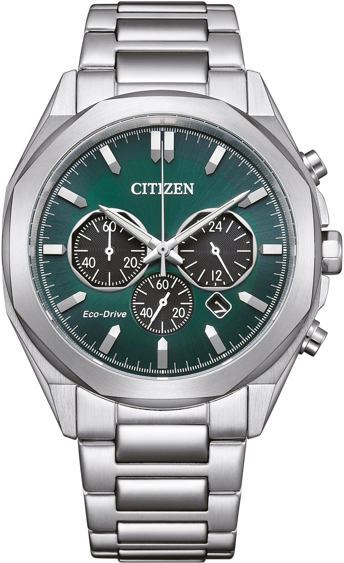 Citizen Chronograph CA4590-81X, Armbanduhr, Herrenuhr, Damenuhr, Solar, Stoppfunktion,Edelstahlarmband