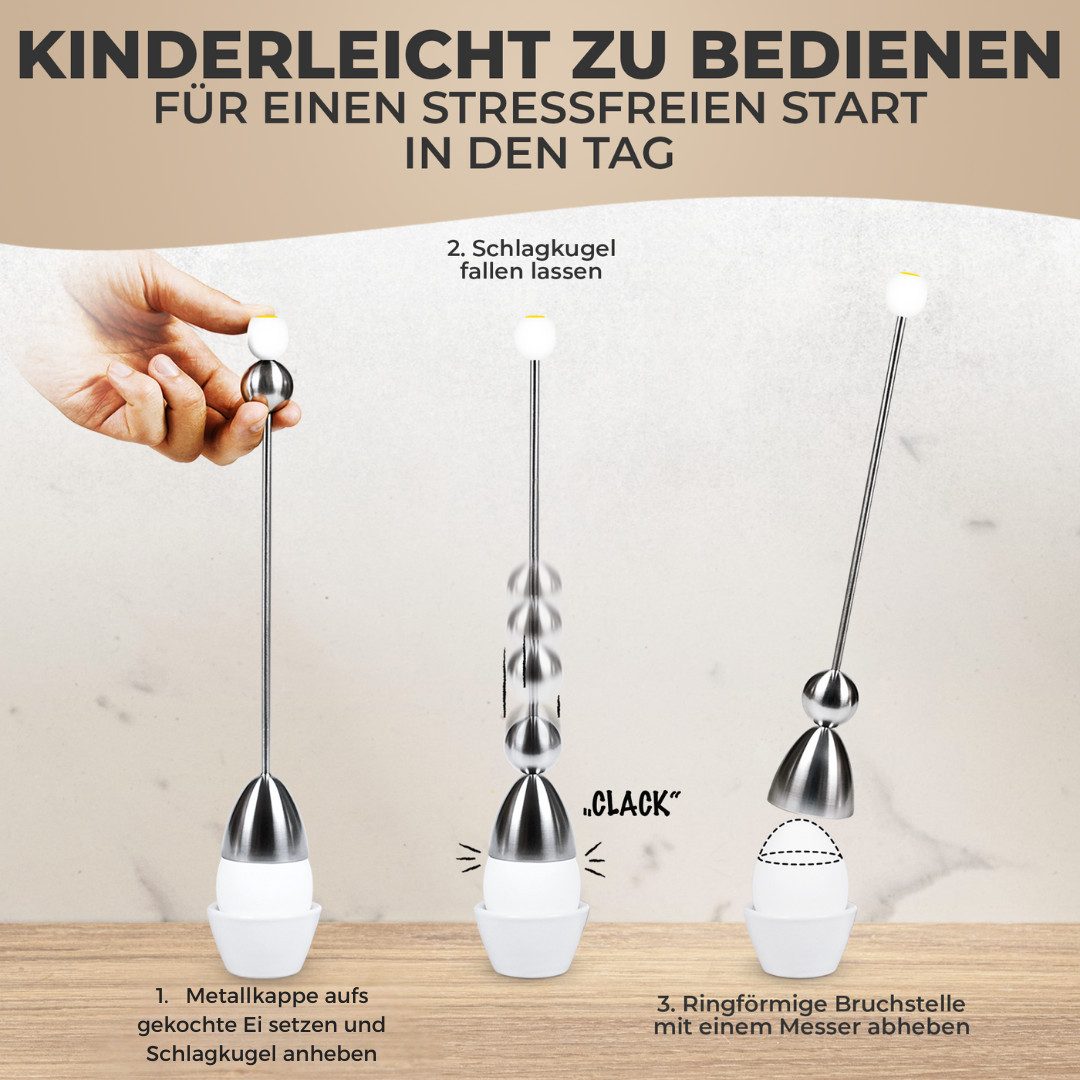 Take2 Germany Eierköpfer Sonderedition Frühstücksei, Eierschalensollbruchstellenverursacher, CLACK - DAS ORIGINAL