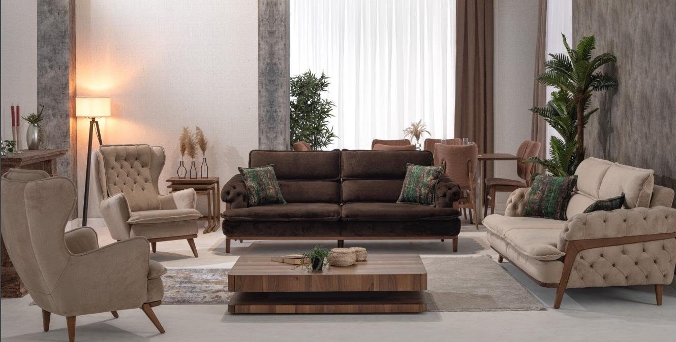 Couchen Sofa Textil JVmoebel Design Sofagarnitur Sofas 3311 Sitzer Polster Set